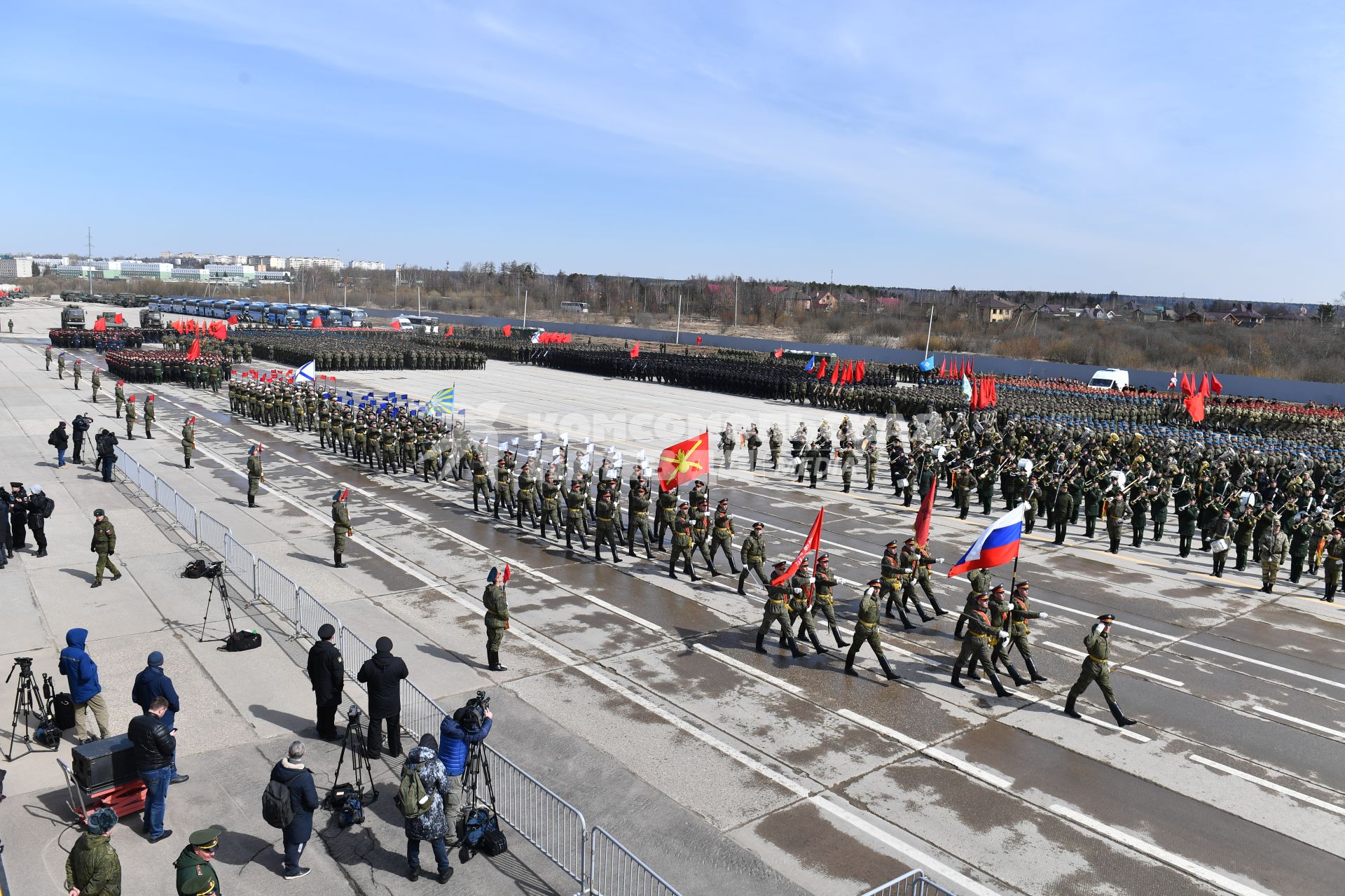 Московская область. Алабино. Во время репетиции военного парада, приуроченного к 77-летию Победы в Великой Отечественной войне.