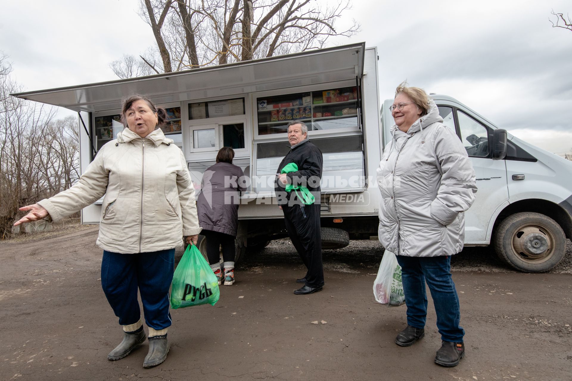 Московская область. Работа автолавки в селах Домодедовского городского округа.