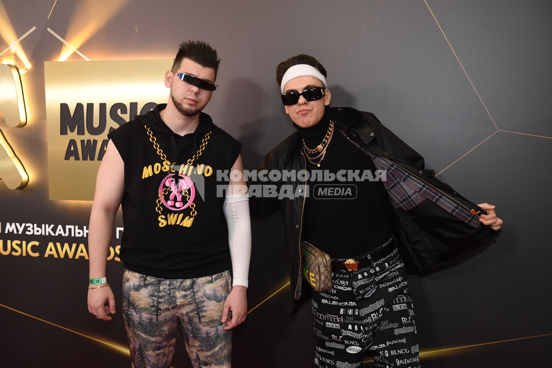 Москва. Группа Gayazovs Brothers на церемонии вручения музыкальной премии`Жара Music Awards` в концертном зале `Крокус Сити Холл`.