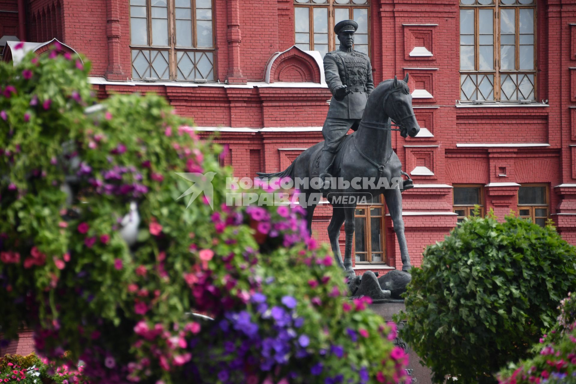 Москва.  Во время фестиваля \"Цветочный джем: тропическое лето\" на Манежной площади.