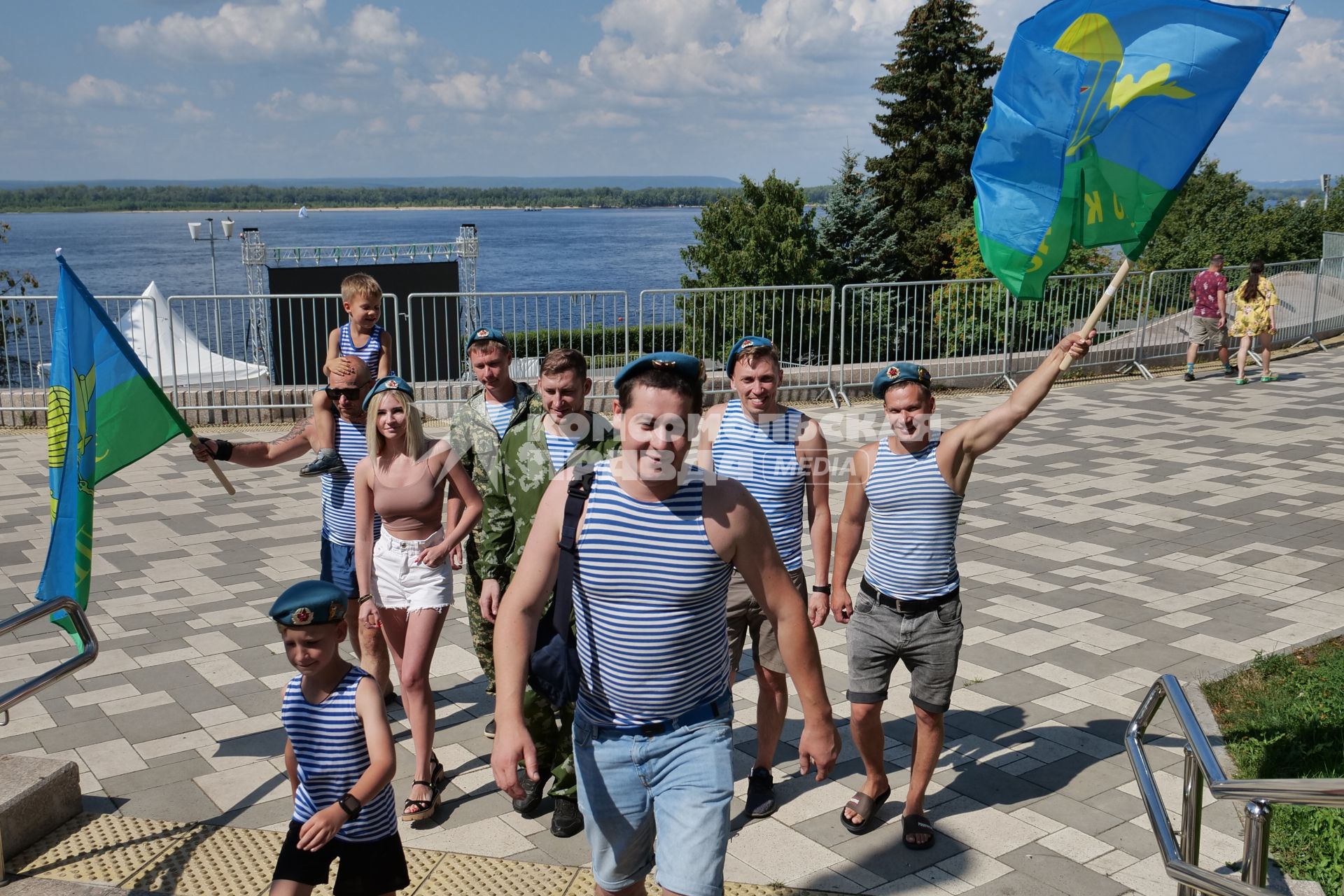 Самара. Десантники во время празднования Дня Воздушно-десантных войск России.