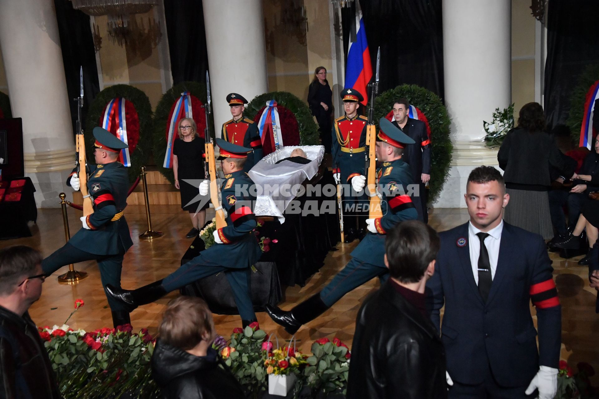 Москва. На церемонии прощания с бывшим президентом СССР Михаилом Горбачевым в Колонном зале Дома союзов