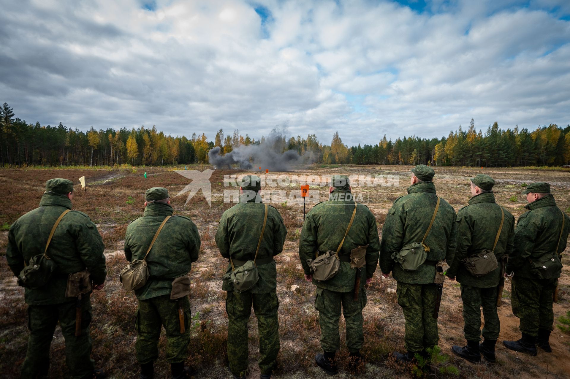 Ленинградская область. Военные учения мобилизованных резервистов.