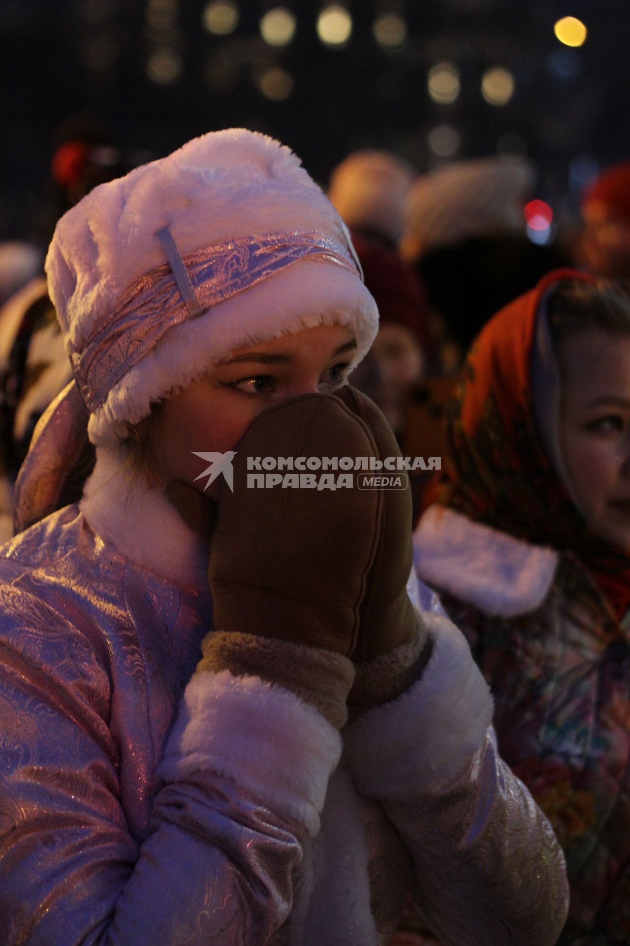 Новосибирск. Шествие участников первого Всероссийского съезда Дедов Морозов.