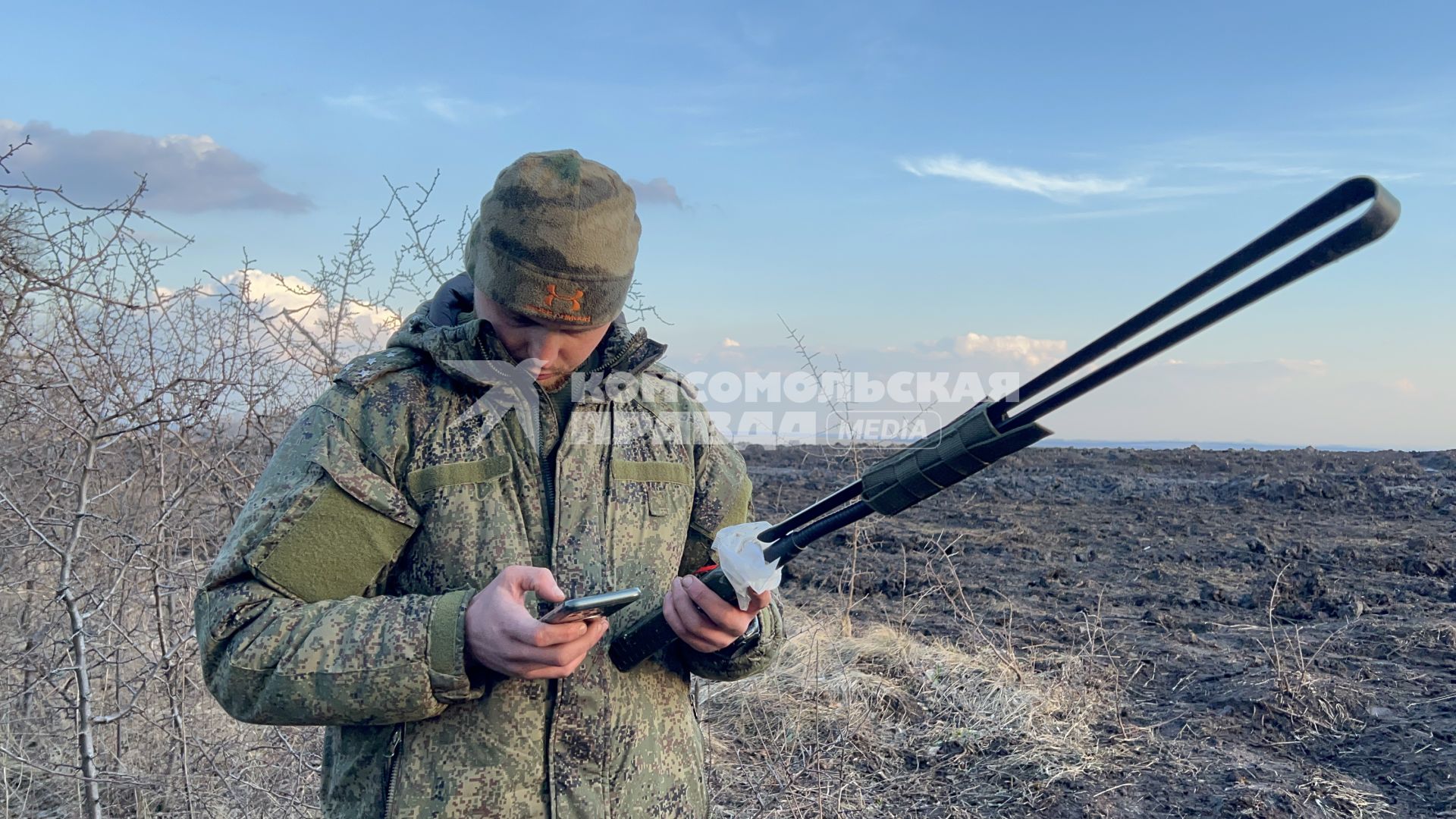 Луганская область. Боец подразделения противовоздушной обороны 3-й мотострелковой дивизии под Сватово.