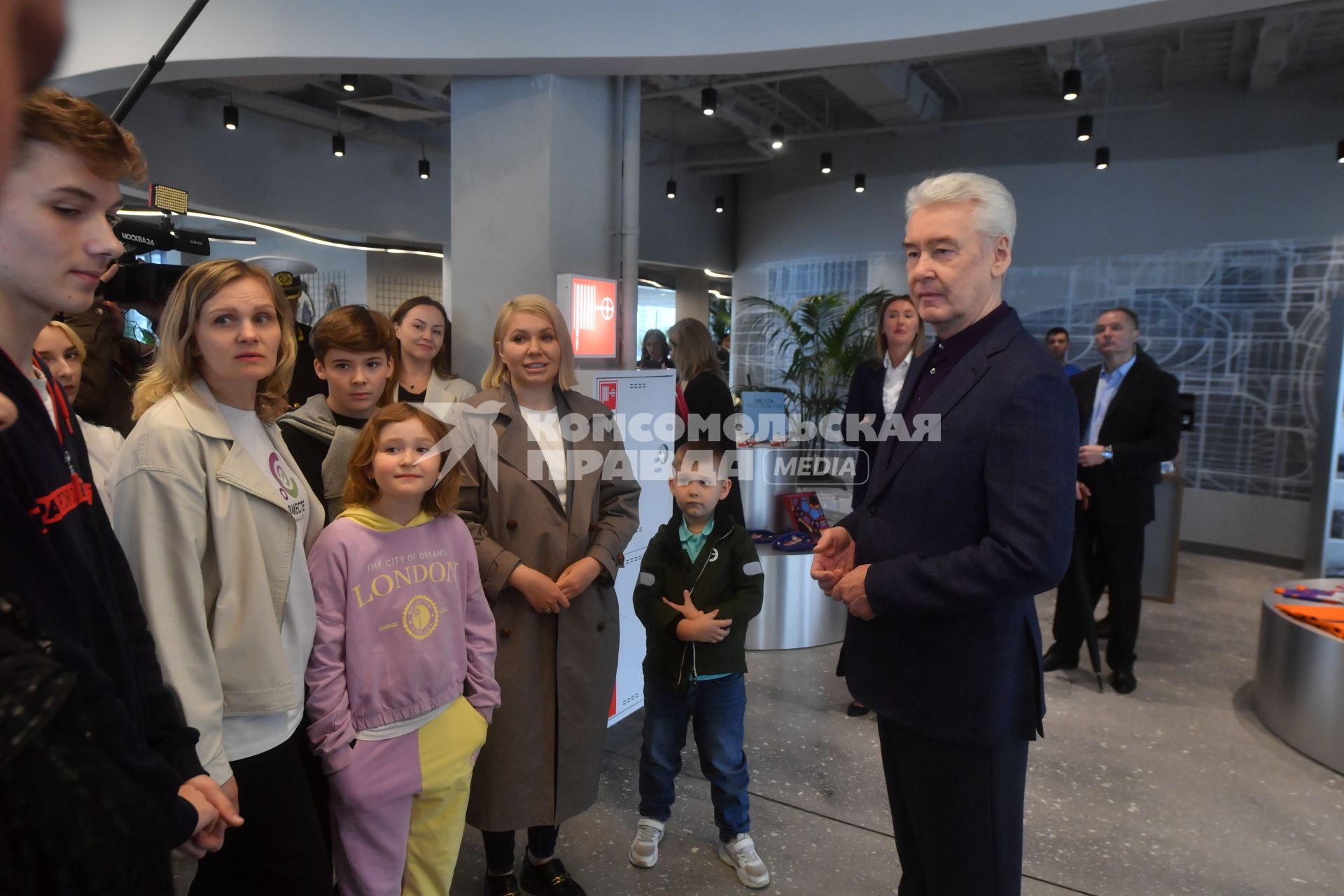 Москва. Мэр Москвы Сергей Собянин  на церемонии открытия после реконструкции Южного речного вокзала Москвы.