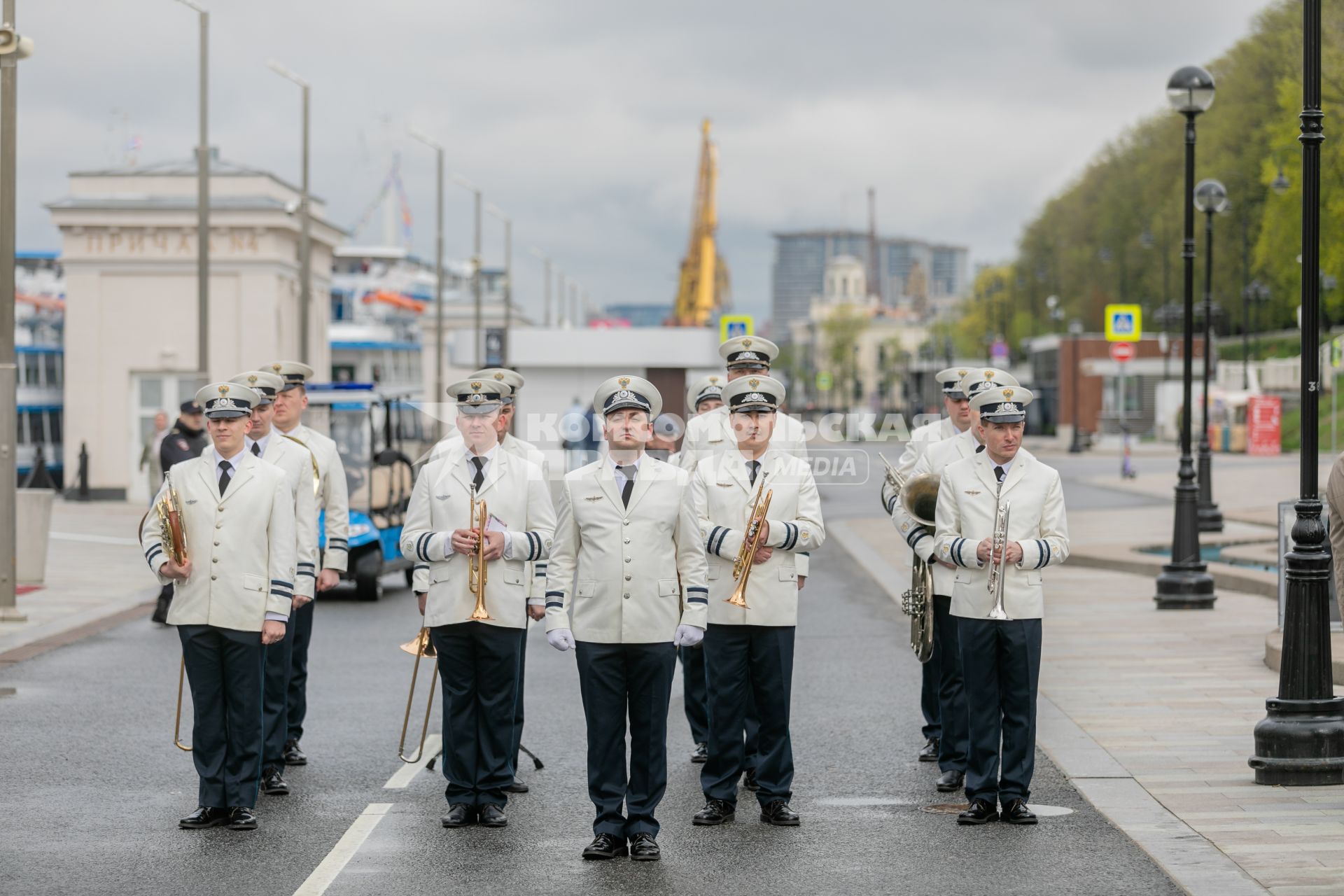 Москва. Во время торжественного открытия речной навигации на Северном речном вокзале.