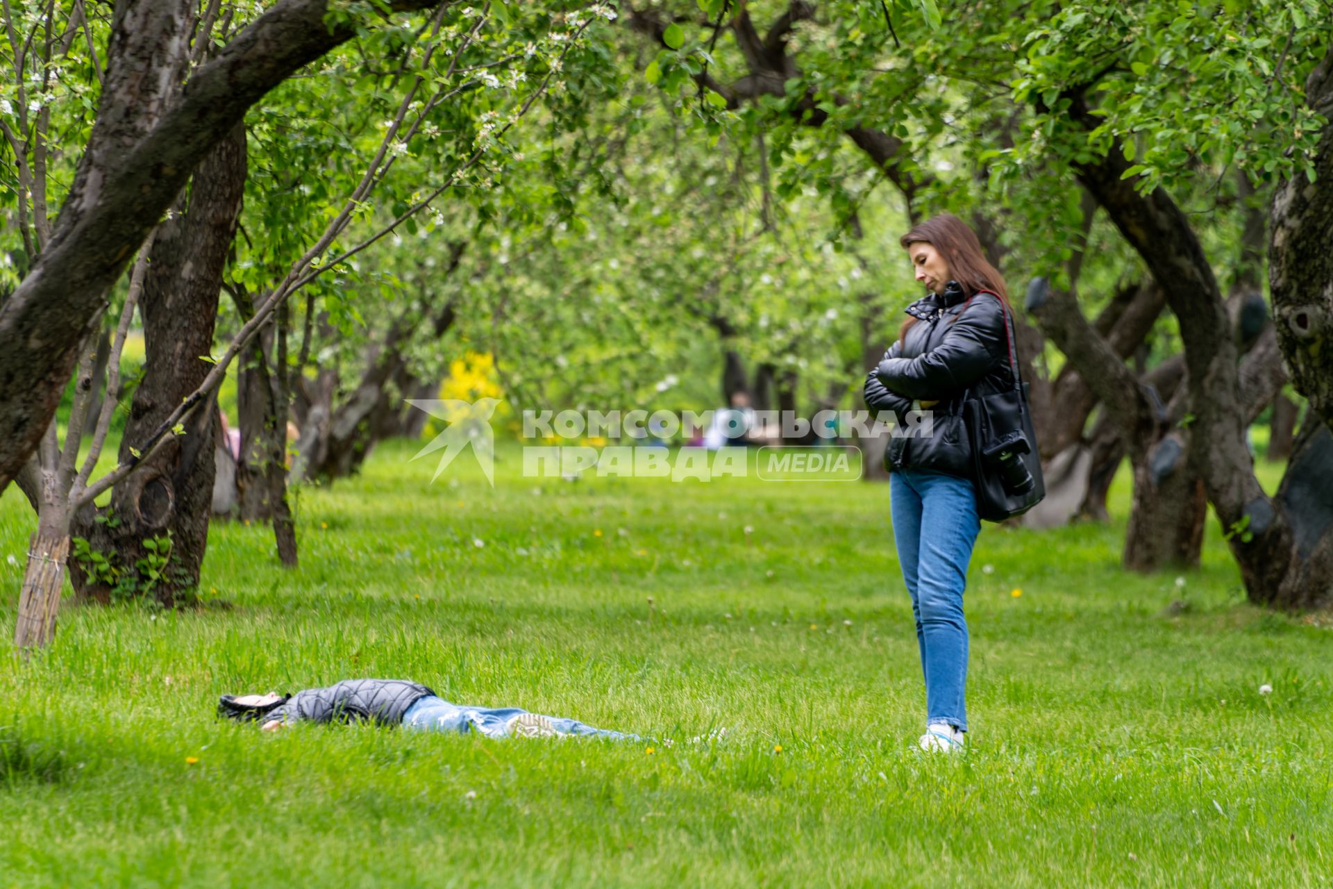 Москва. Горожане отдыхают в музее-заповеднике `Коломенское`.