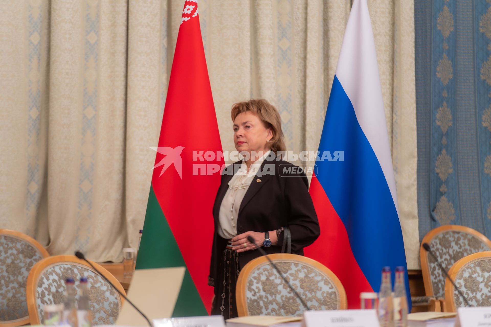 Москва. Заместитель председателя Парламентского Собрания, заместитель председателя Совета Республики Национального собрания РБ Марианна Щёткина на заседании Группы высокого уровня Совета Министров Союзного государства.