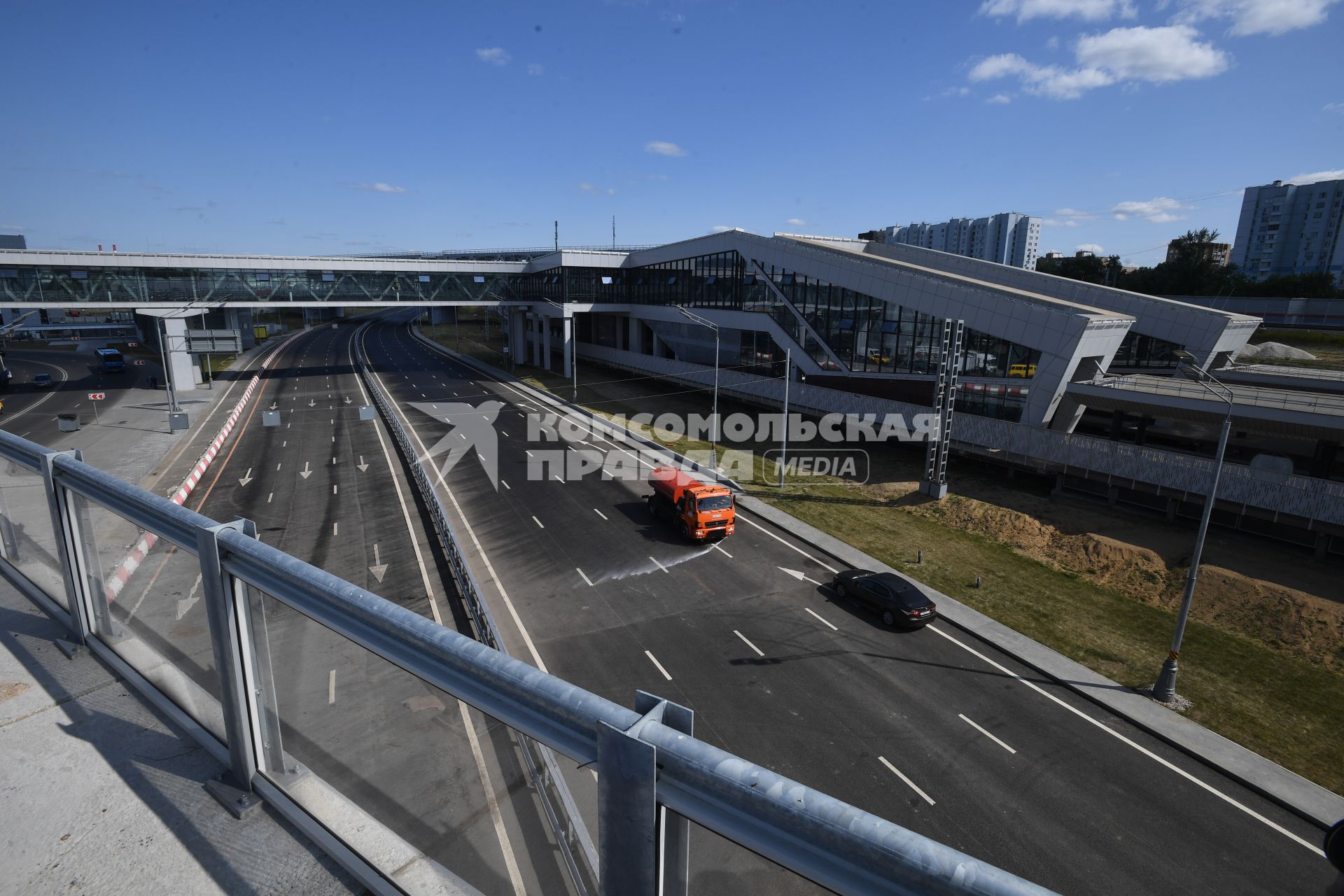 Москва. Открытие южного участка Московского скоростного диаметра у станции МЦД Печатники.