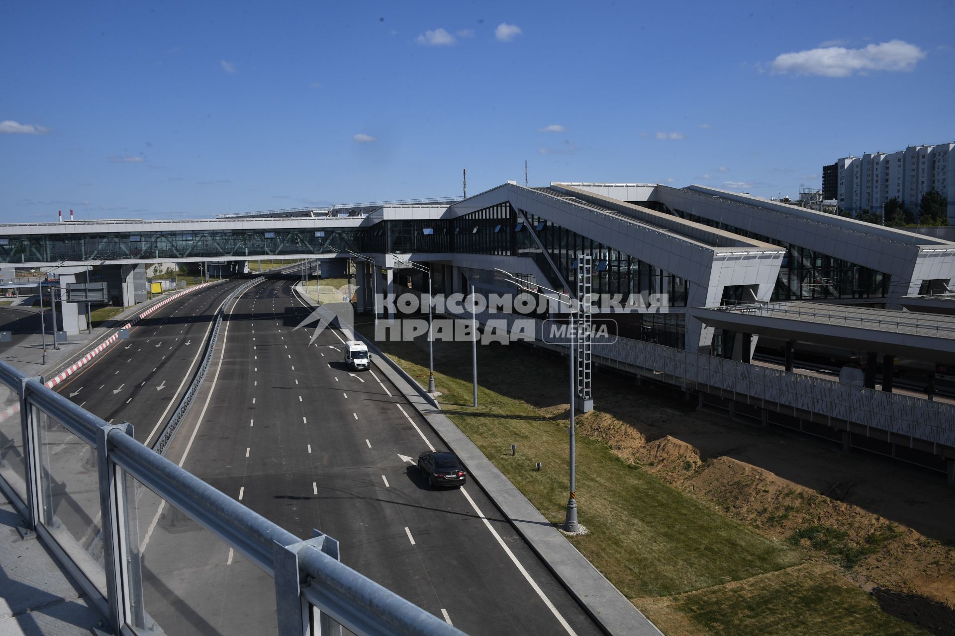 Москва. Открытие южного участка Московского скоростного диаметра у станции МЦД Печатники.