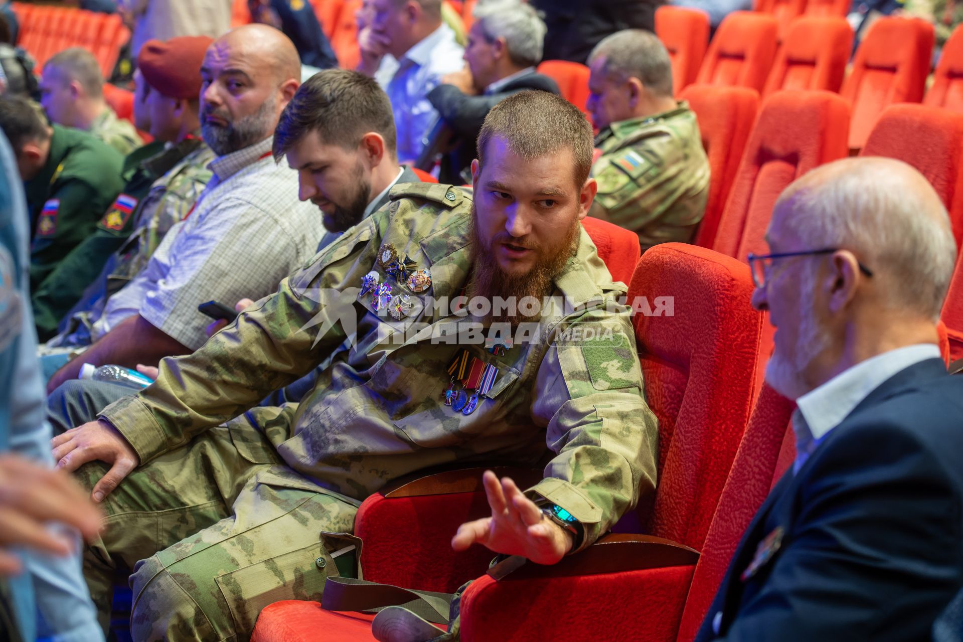 Москва. Участники первого форума ветеранов СВО `Справедливость. Забота. Уважение`  в Музее Победы на Поклонной горе.