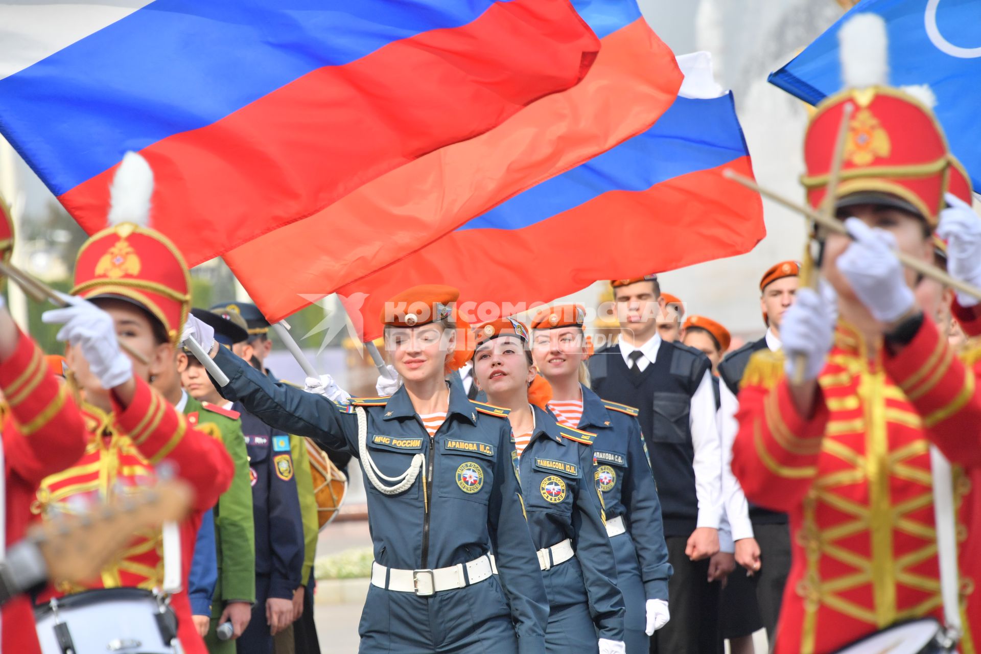 Москва. Торжественная церемония  принятия  Присяги курсантами и студентами  Академии ГПС МЧС.