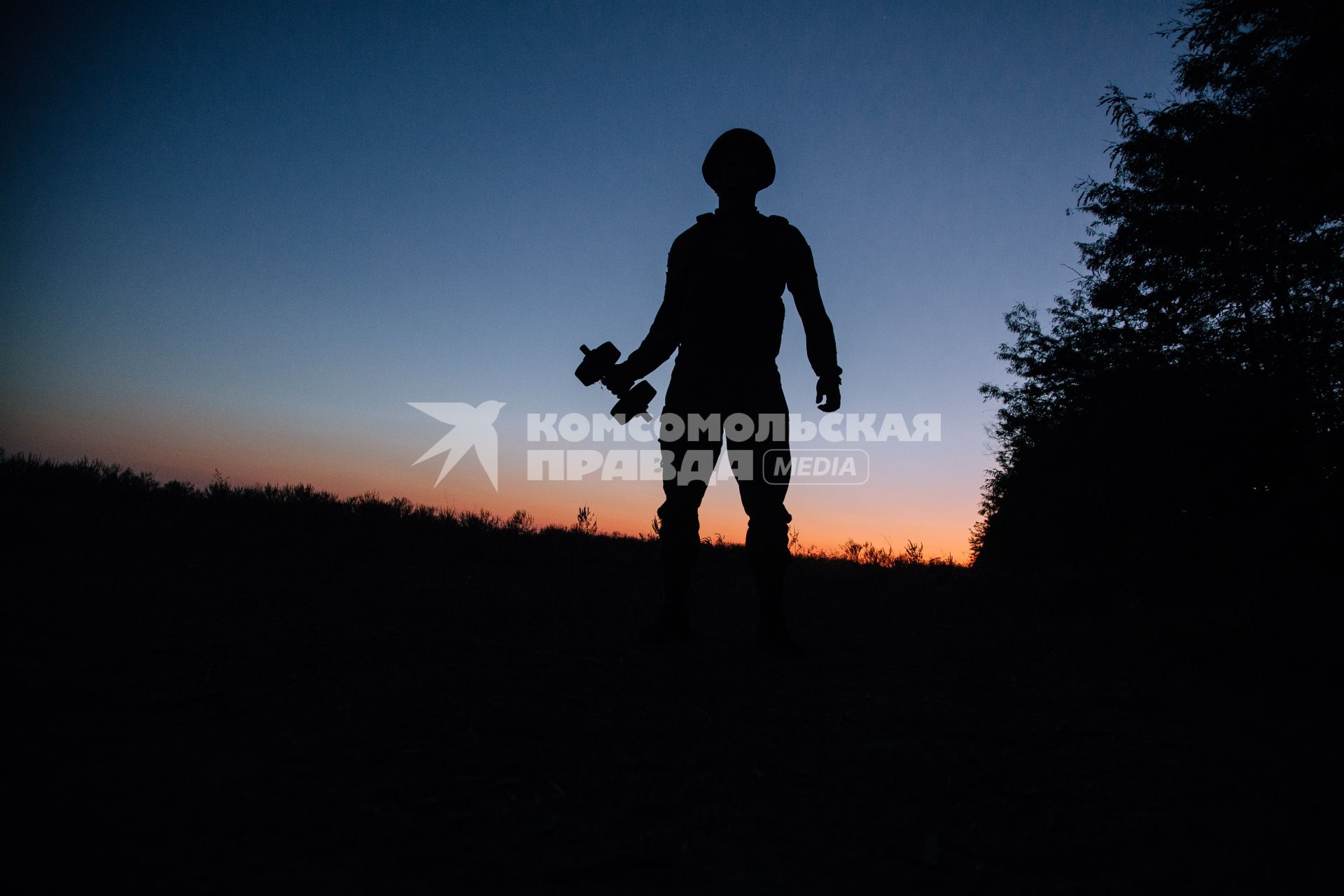 Запорожская область. Боец во время занятия спортом.