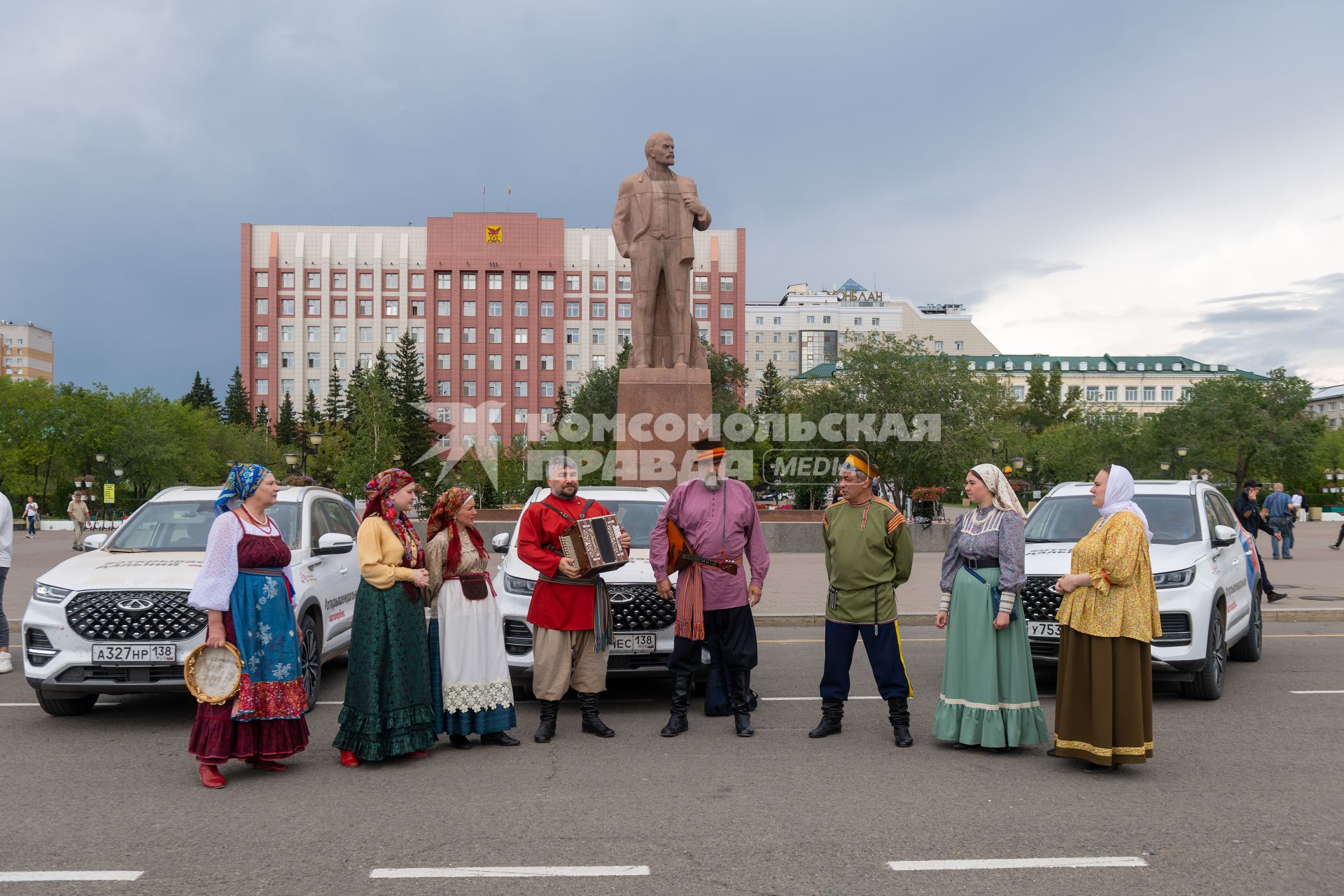 Забайкальский край, г. Чита. Во время встречи участников автопробега `Открываем Дальний`.