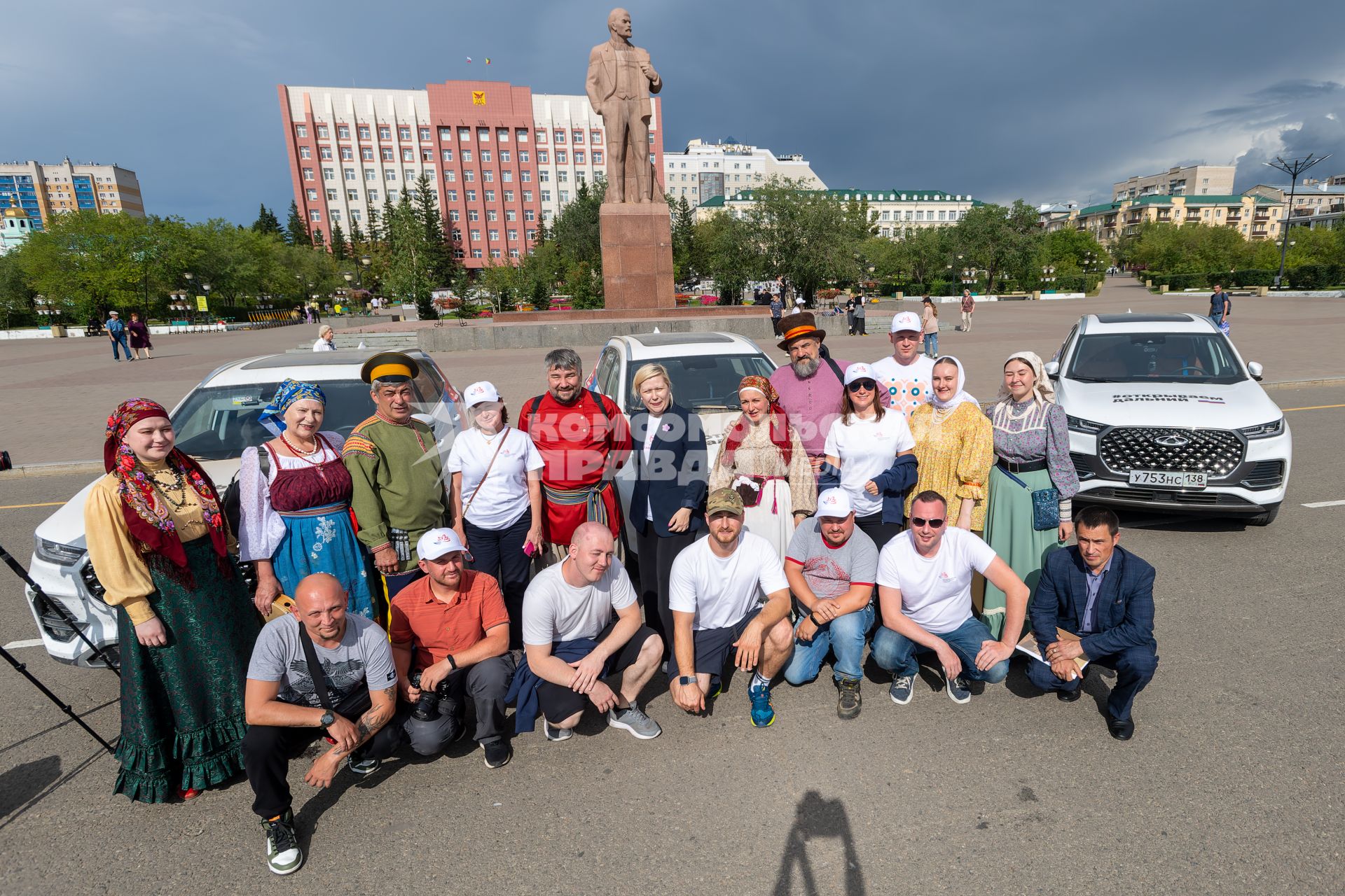 Забайкальский край, г. Чита. Во время встречи участников автопробега `Открываем Дальний`.