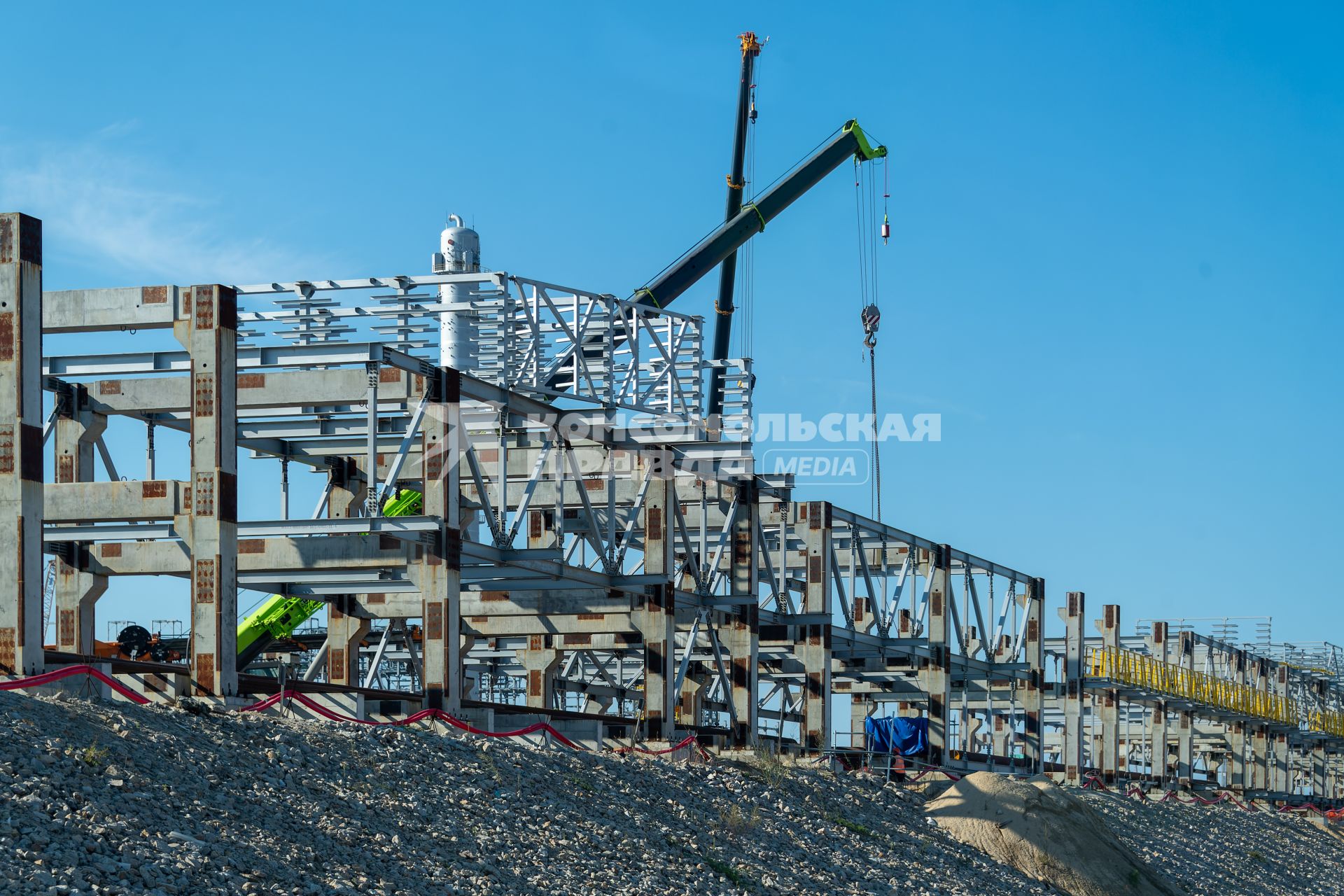 Амурская область, с. Черниговка. Строительство Амурского газохимического комплекса (ГХК).