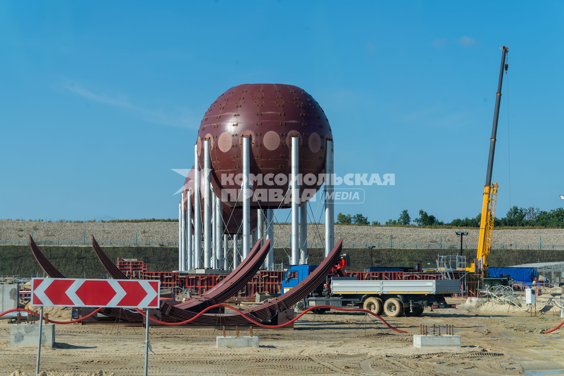 Амурская область, с. Черниговка. Строительство Амурского газохимического комплекса (ГХК).