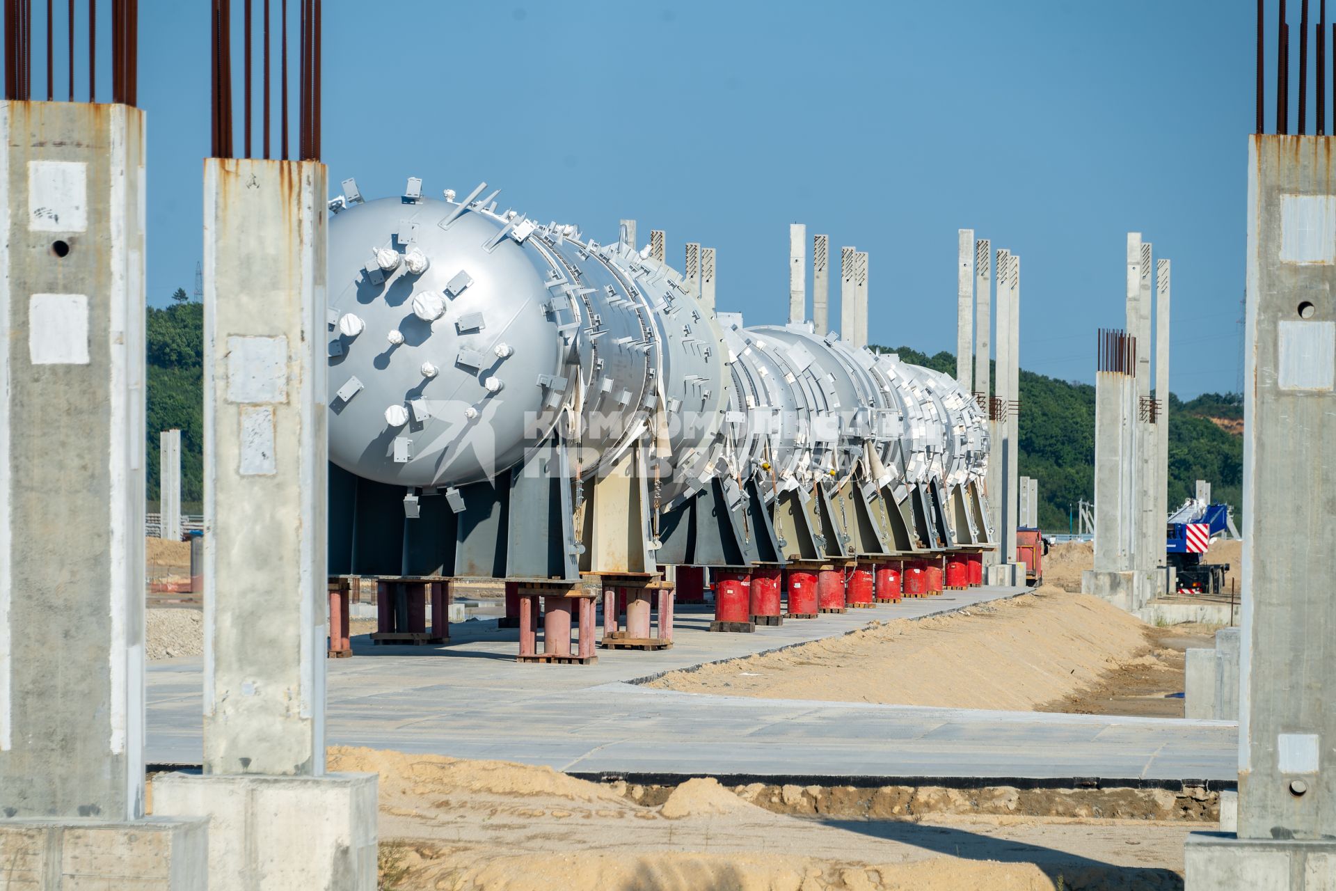 Амурская область, с. Черниговка. Строительство Амурского газохимического комплекса (ГХК).