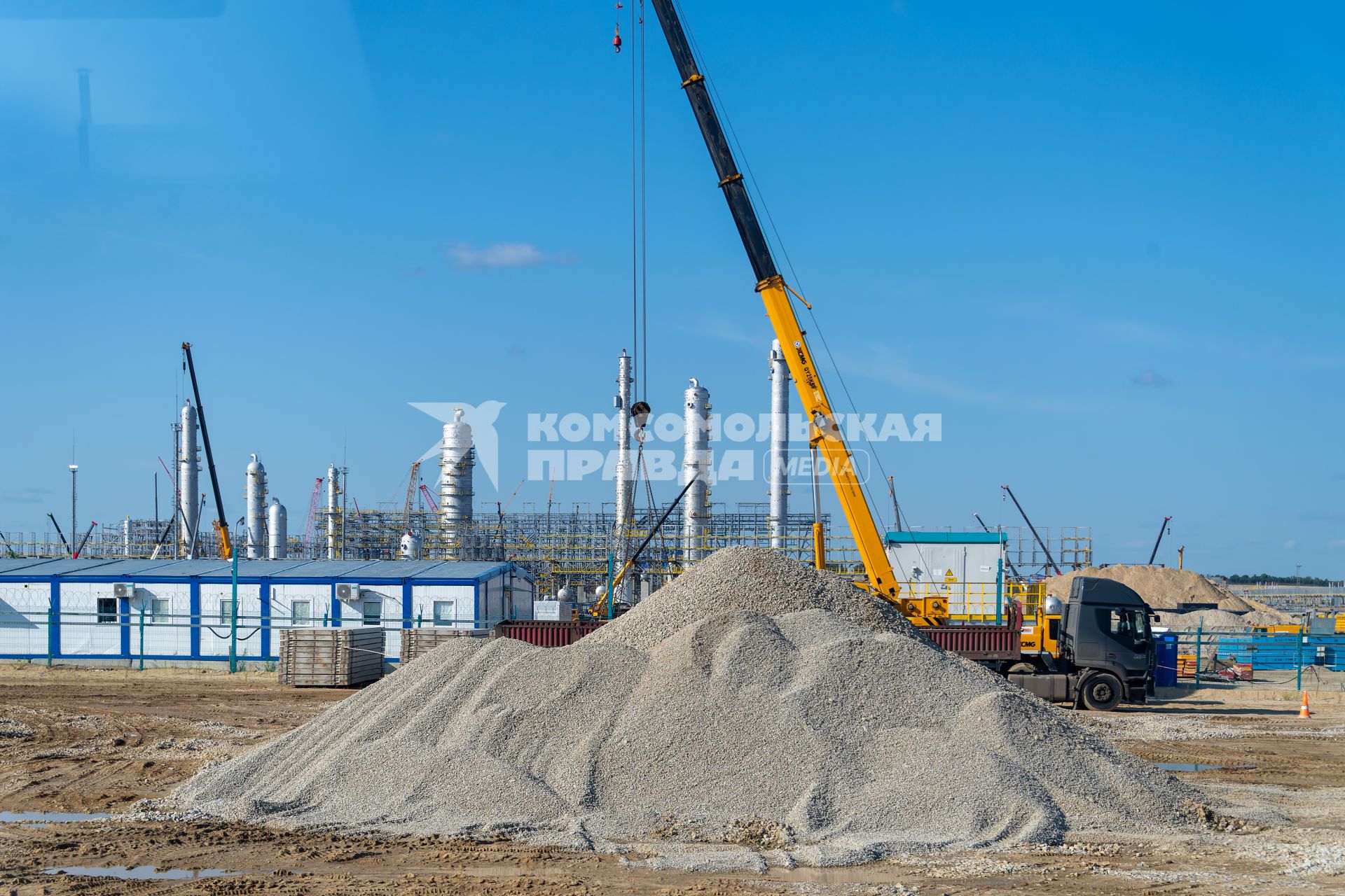 Амурская область, с. Черниговка. Строительство Амурского газохимического комплекса (ГХК).