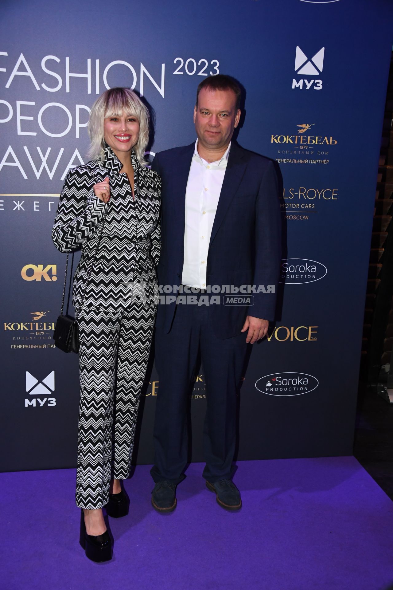 Москва. Певица Юлия Беретта на церемонии вручения `Fashion People Awards 2023` в Известия Hall.