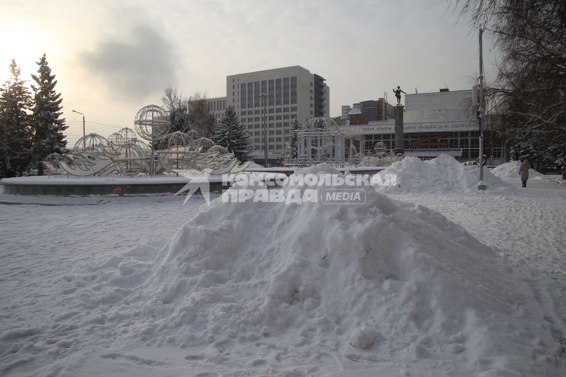 Последствия снегопада в Красноярске