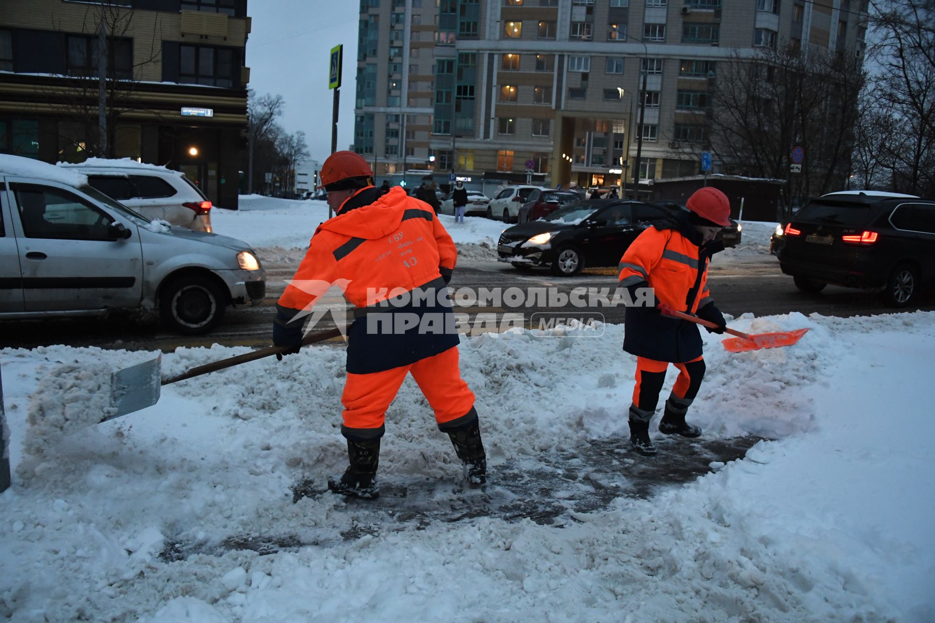 Улицы Москвы после снегопада