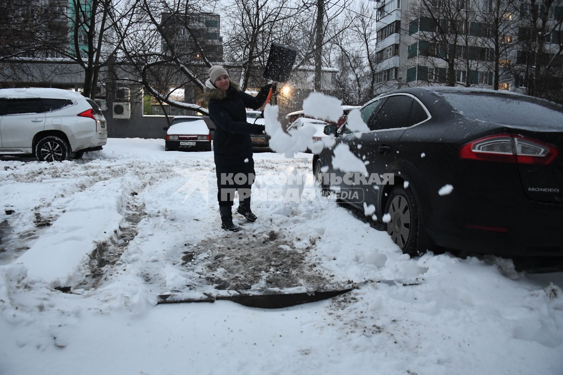 Улицы Москвы после снегопада