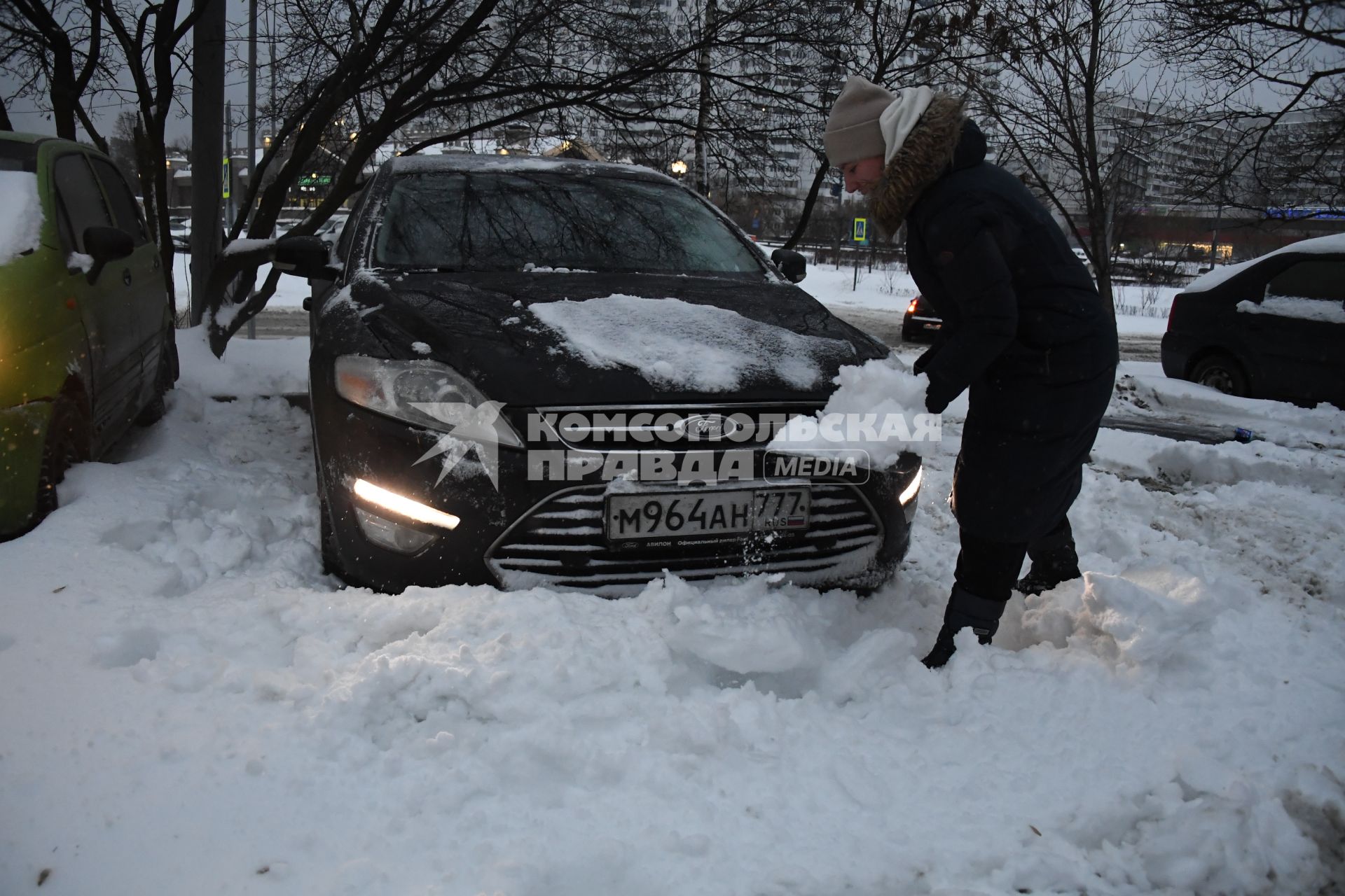 Улицы Москвы после снегопада