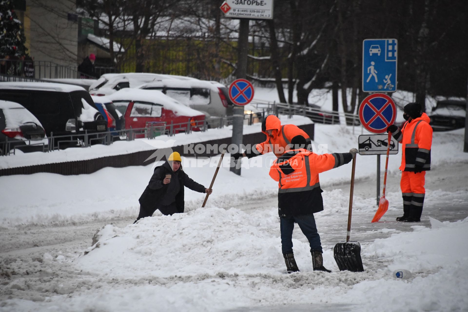 Улицы Москвы после снегопада