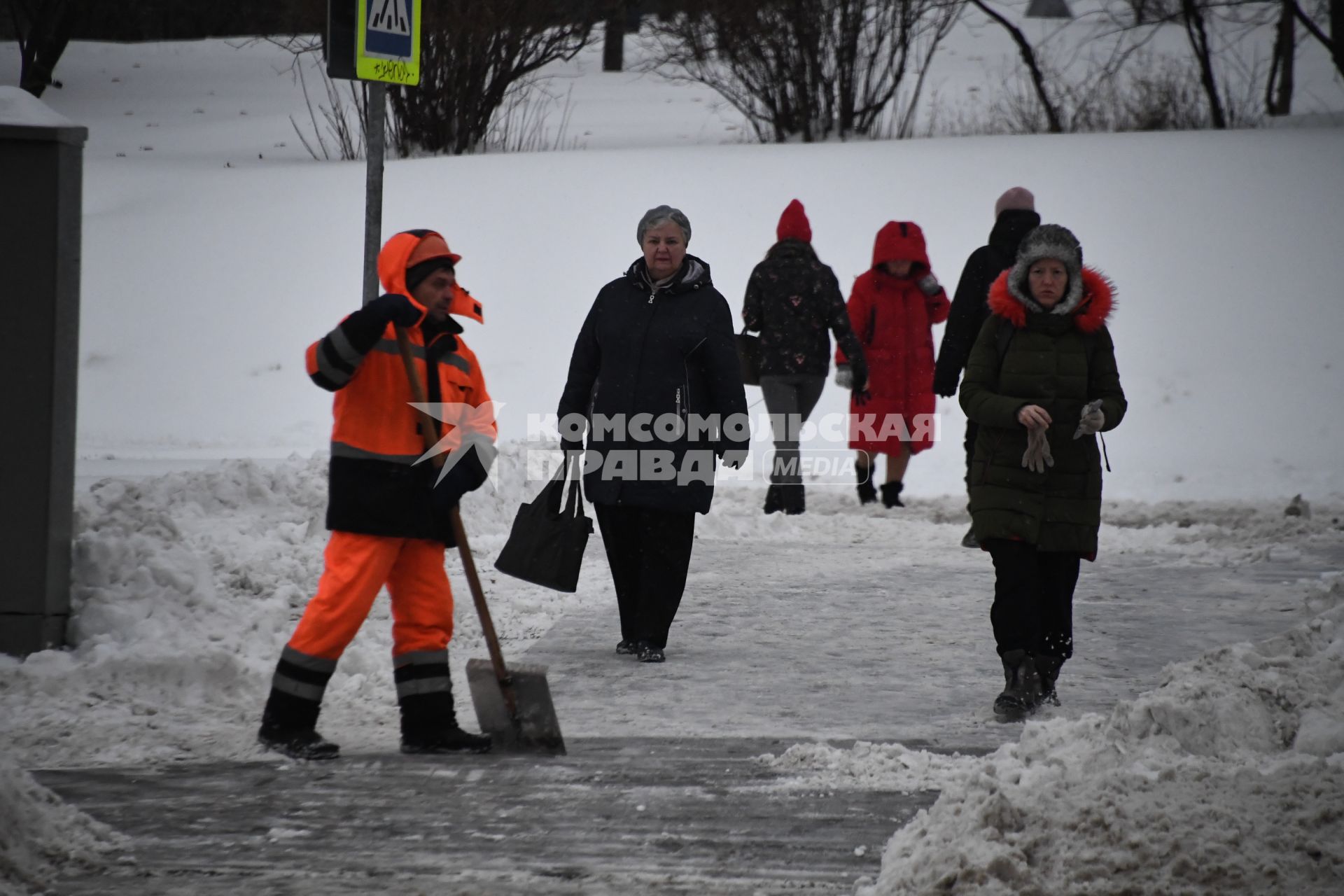 Улицы Москвы после снегопада