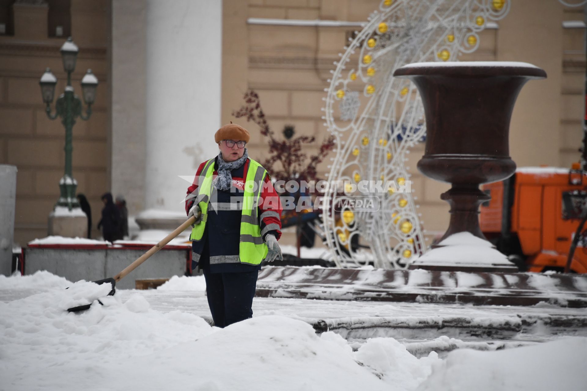 Улицы Москвы после снегопада