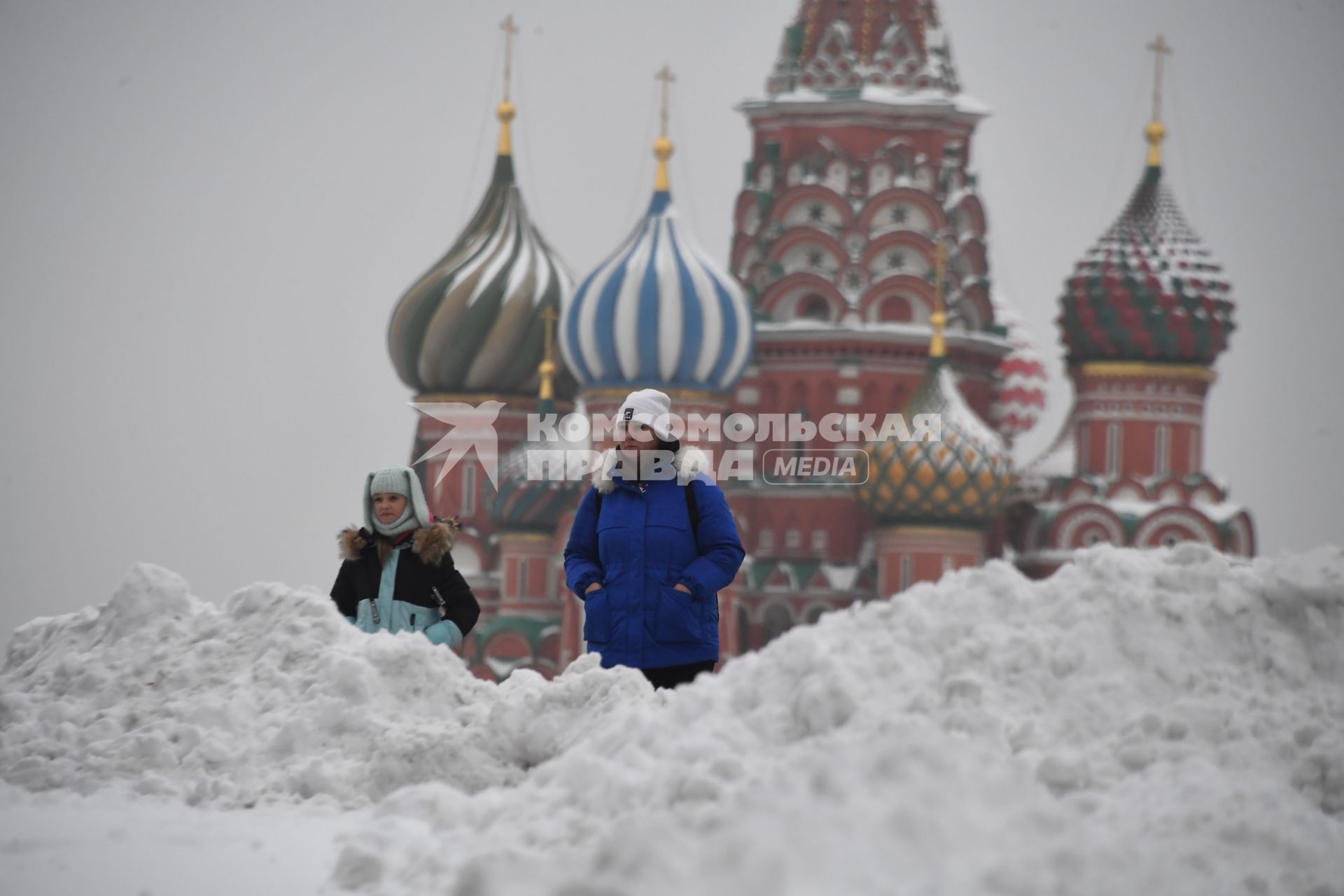 Улицы Москвы после снегопада