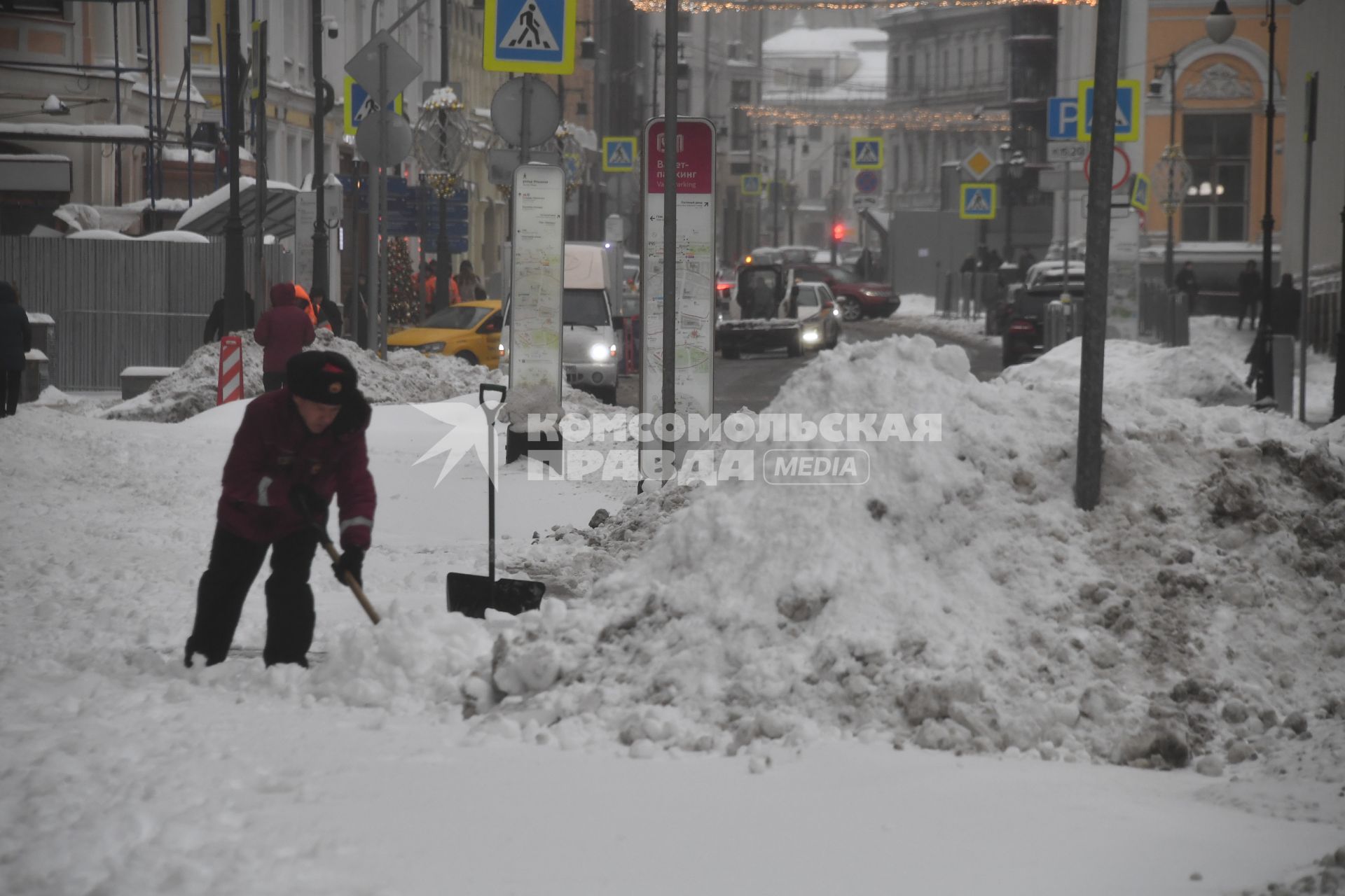 Улицы Москвы после снегопада