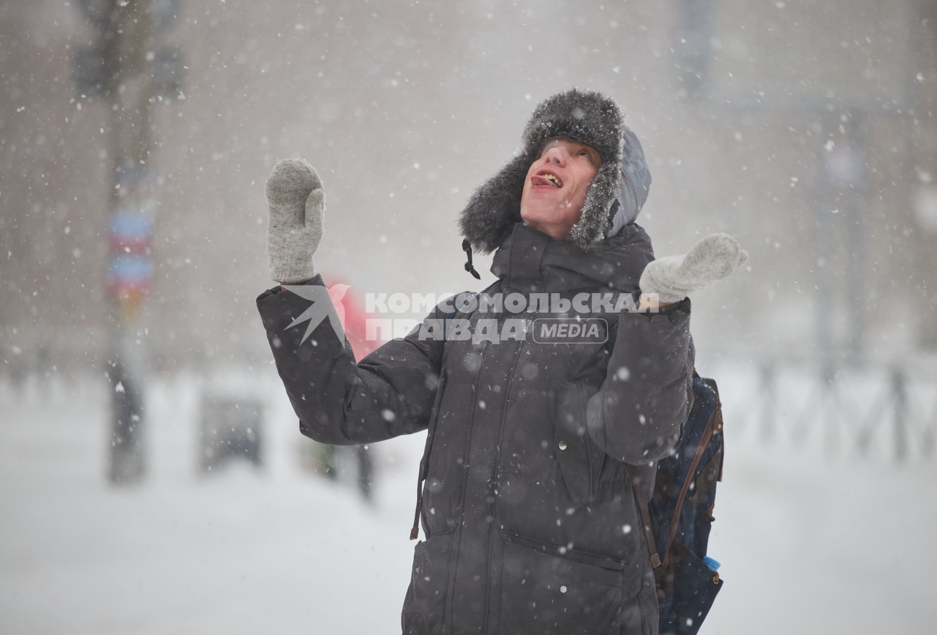 Сильный снегопад в Перми