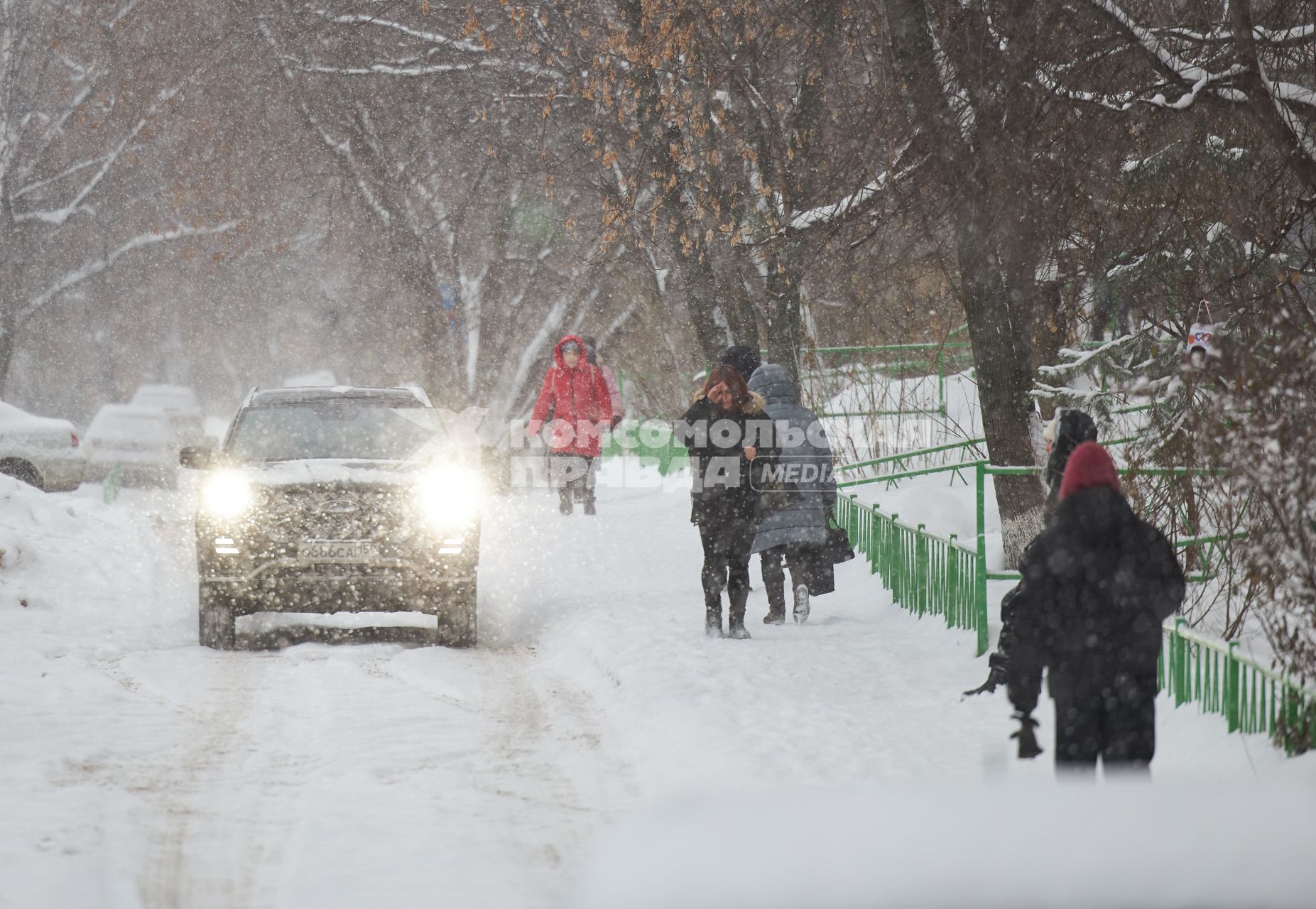 Сильный снегопад в Перми