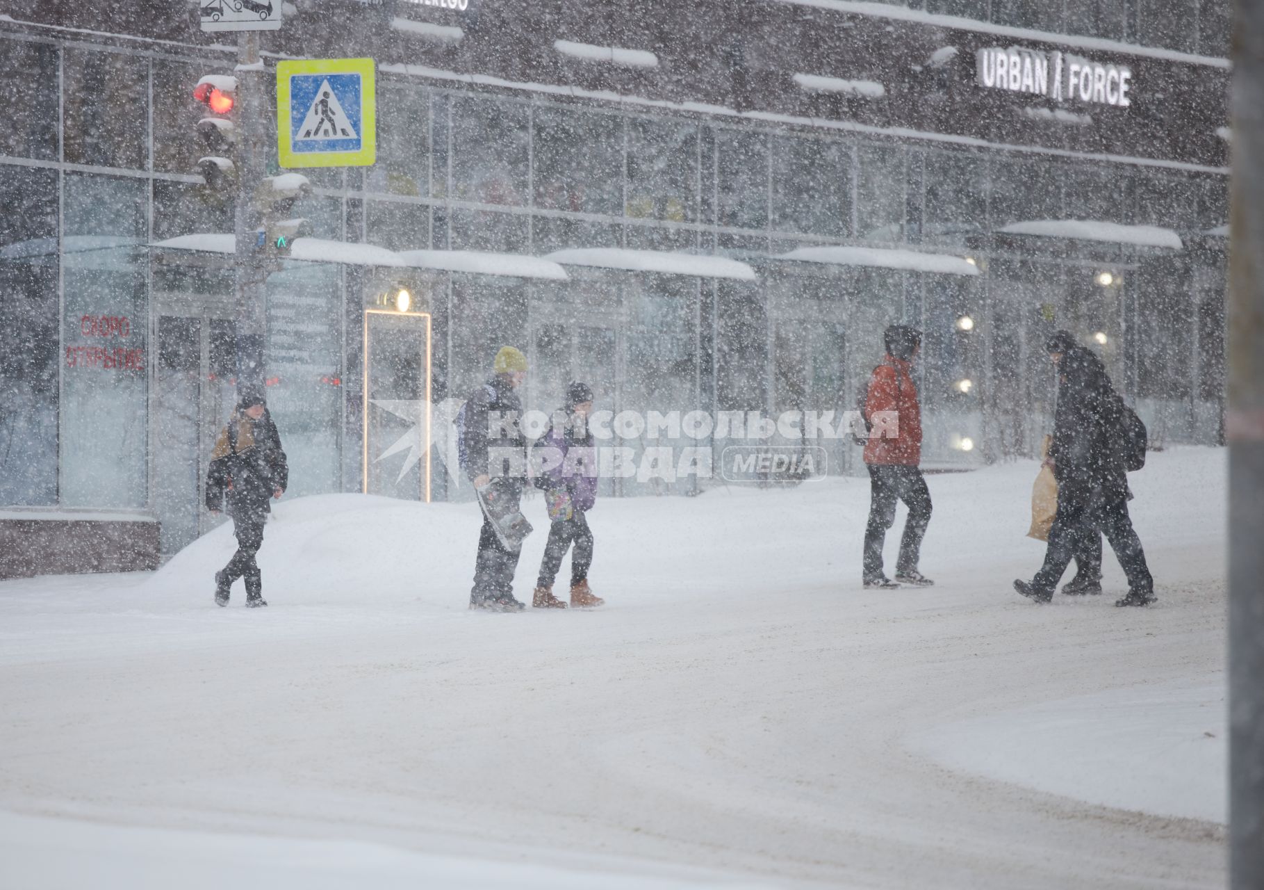 Сильный снегопад в Перми