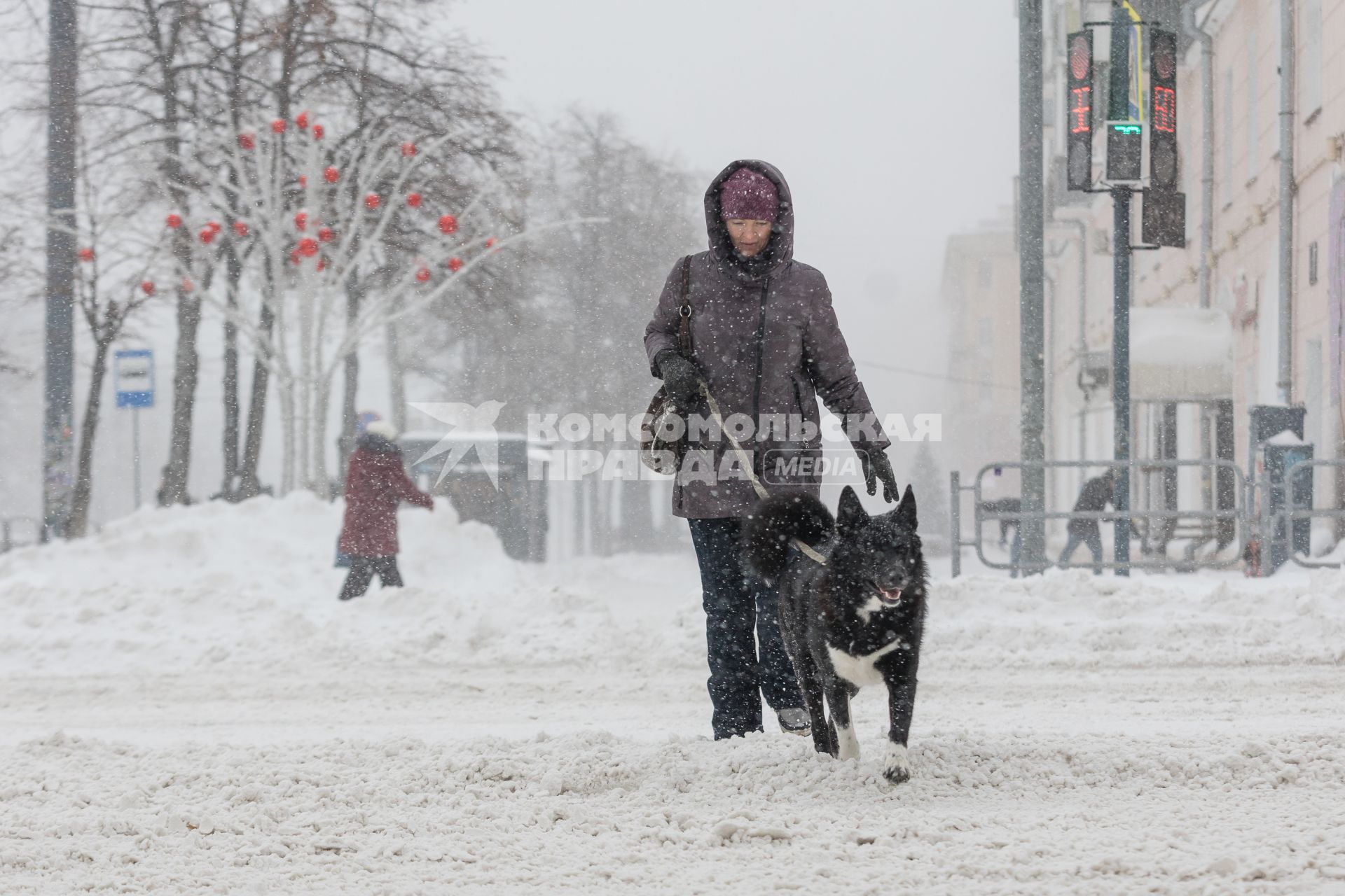 Сильный снегопад в Челябинске