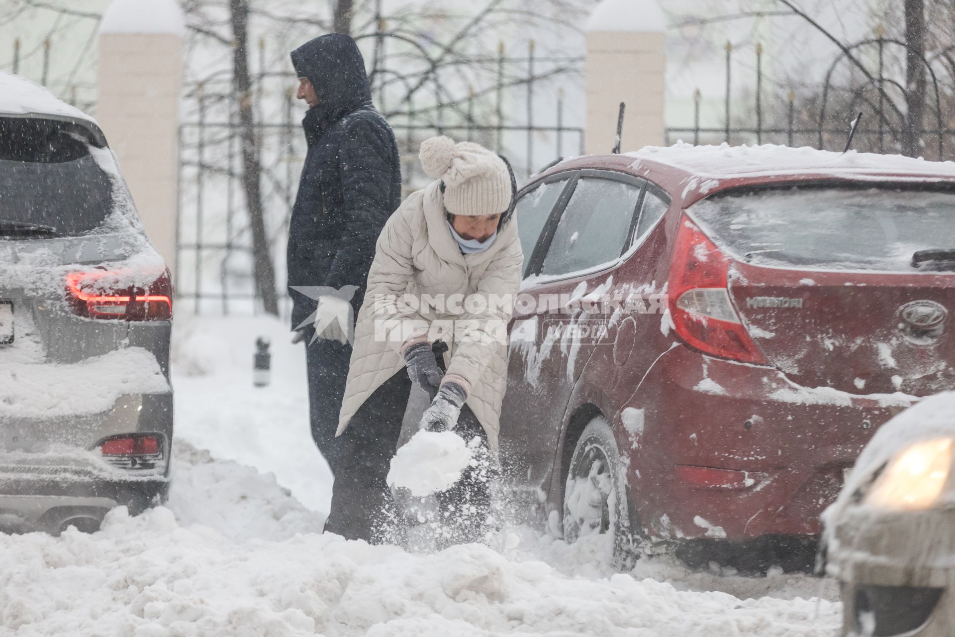 Сильный снегопад в Челябинске