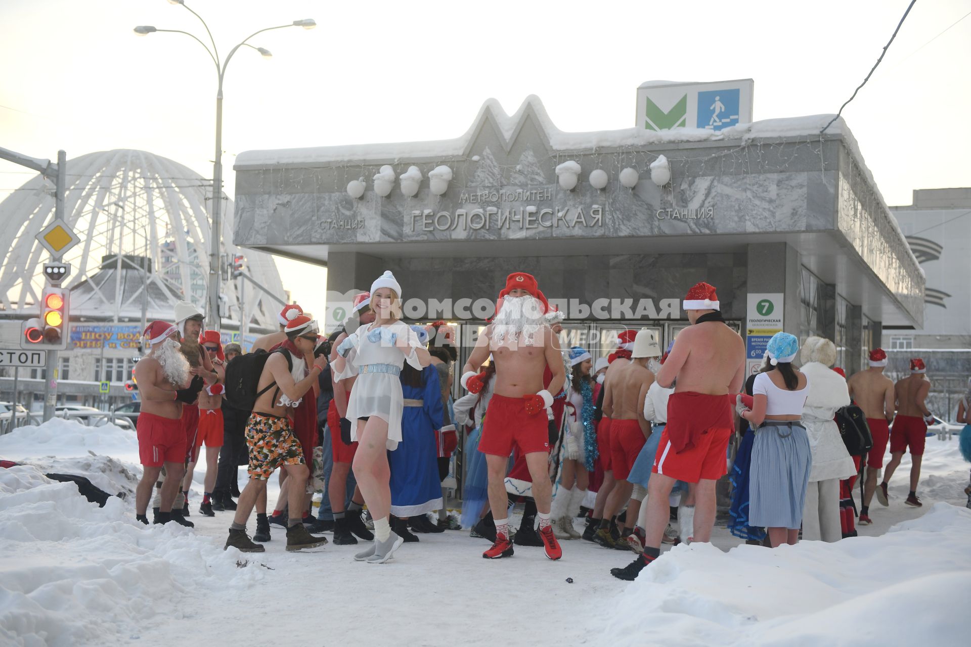 Забег Дедов морозов в Екатеринбурге