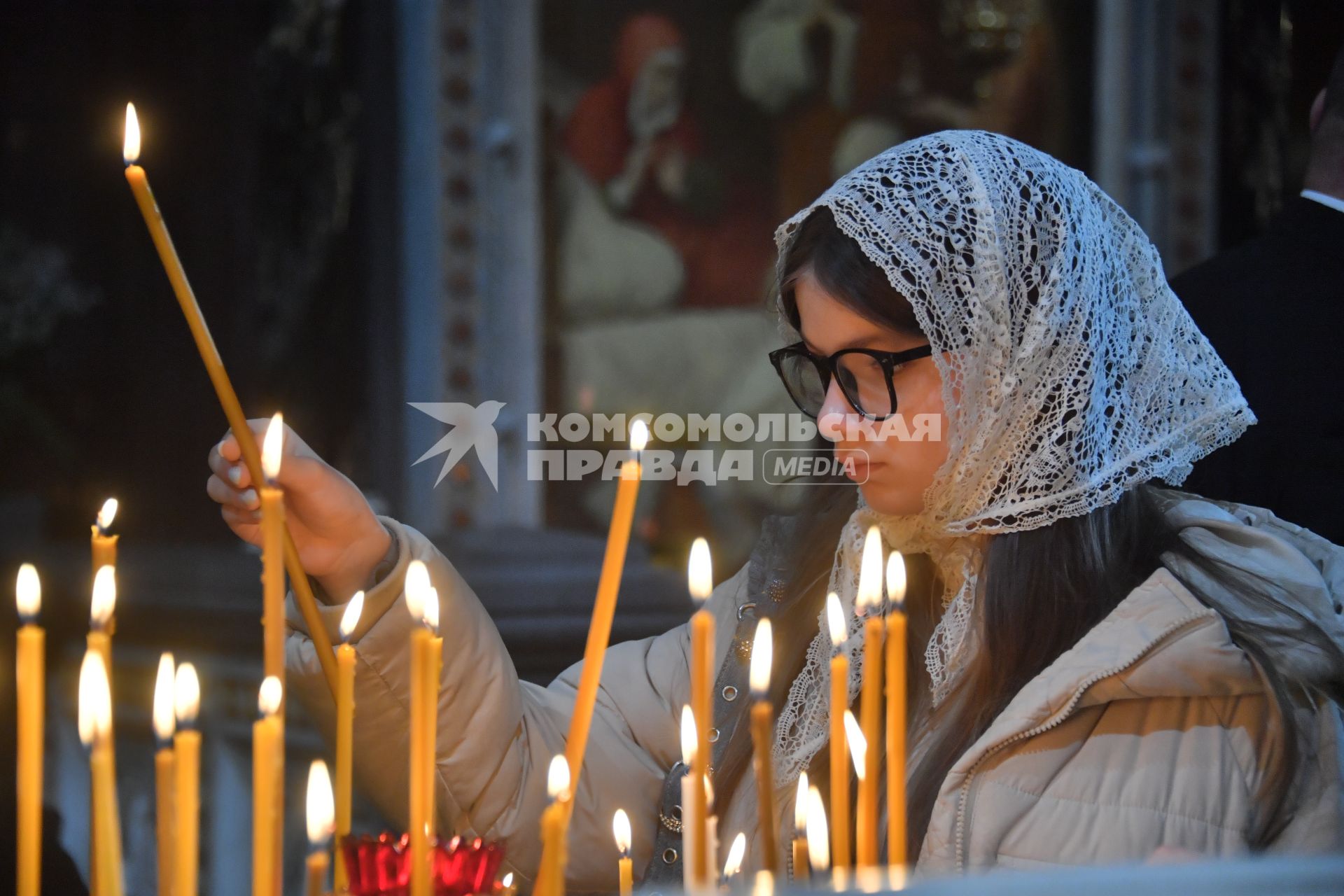 Рождественское богослужение в храме Христа Спасителя в Москве