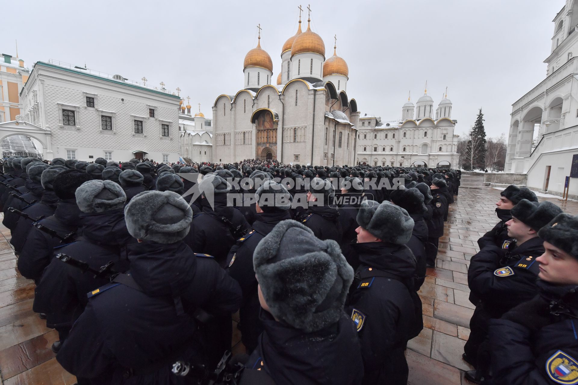 Принятие присяги военнослужащими Президентского полка России