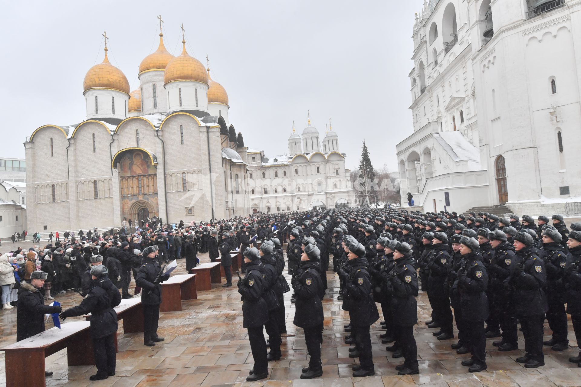 Принятие присяги военнослужащими Президентского полка России