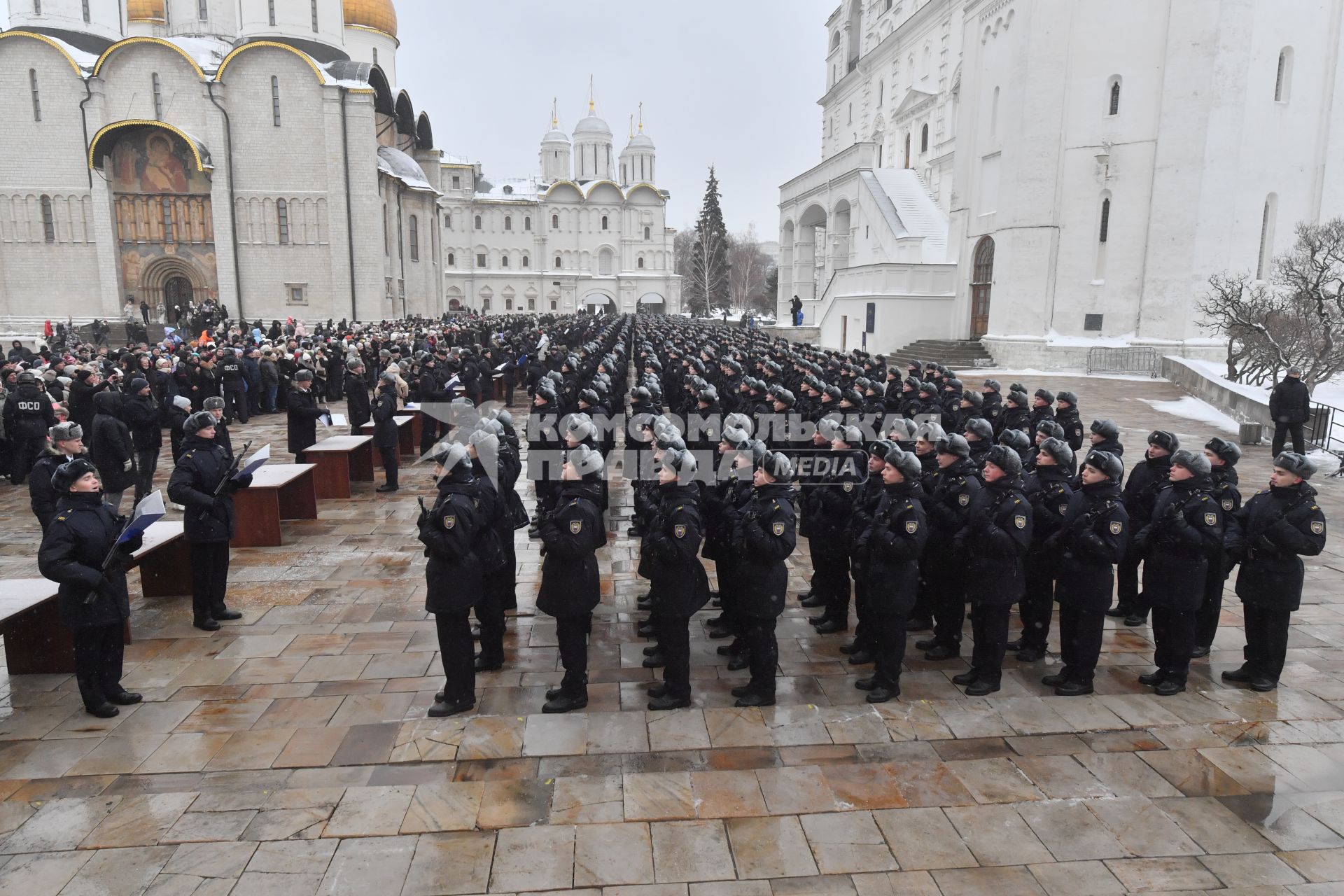 Принятие присяги военнослужащими Президентского полка России