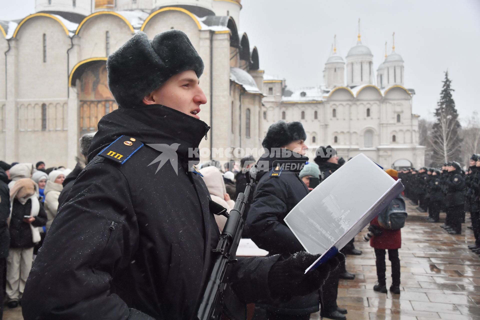 Принятие присяги военнослужащими Президентского полка России