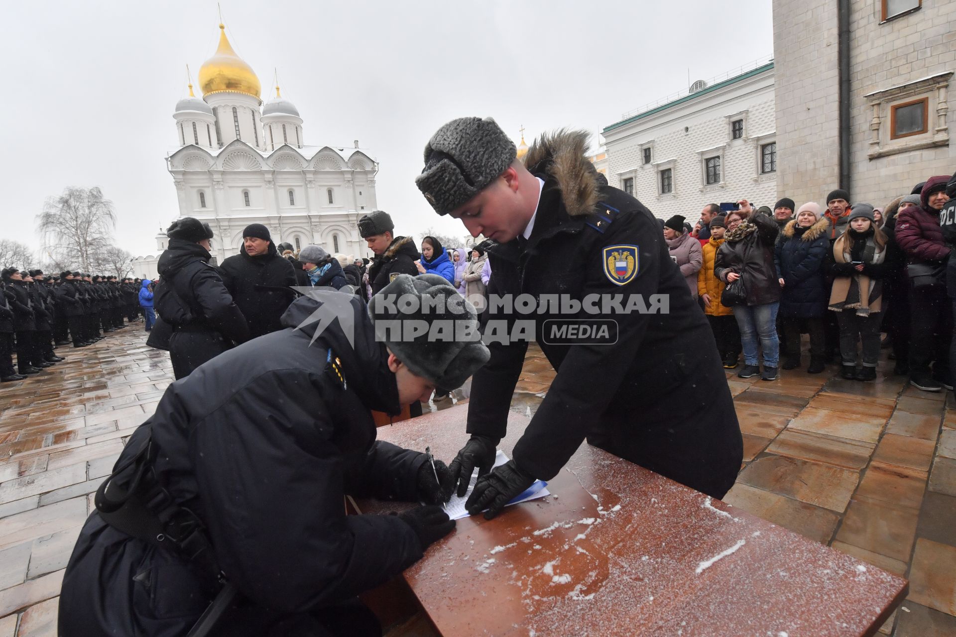 Принятие присяги военнослужащими Президентского полка России