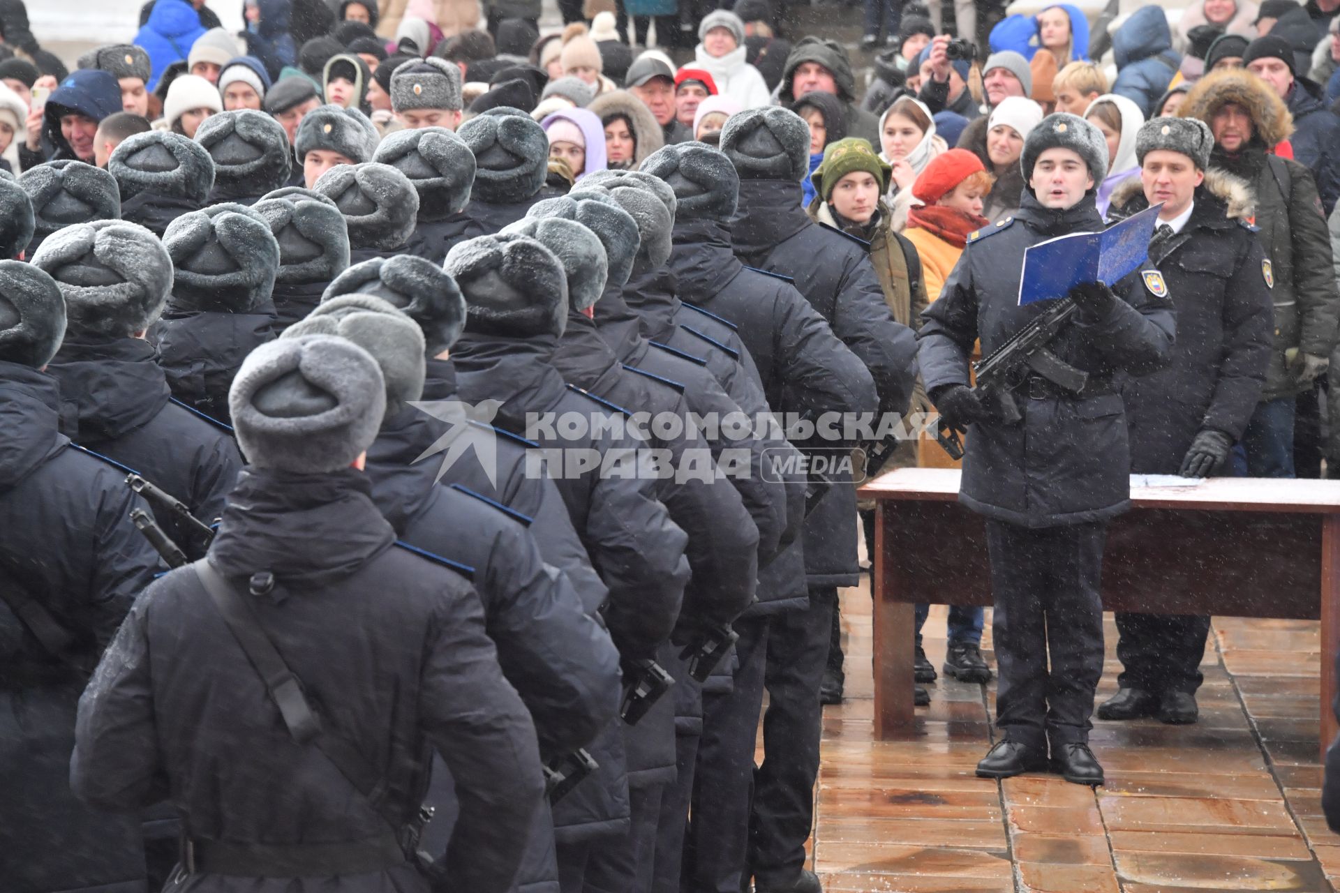 Принятие присяги военнослужащими Президентского полка России