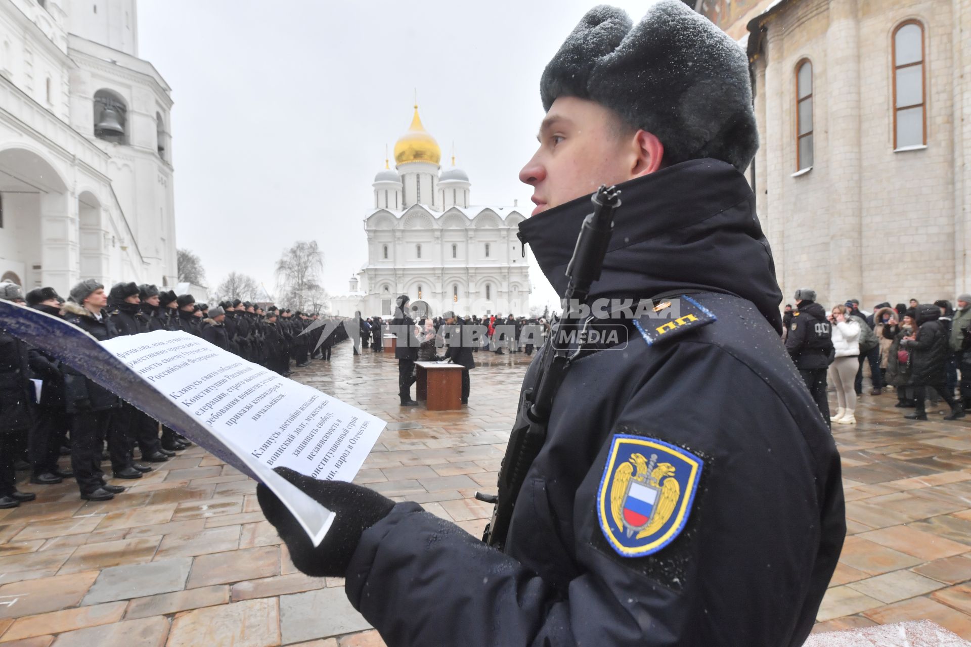 Принятие присяги военнослужащими Президентского полка России