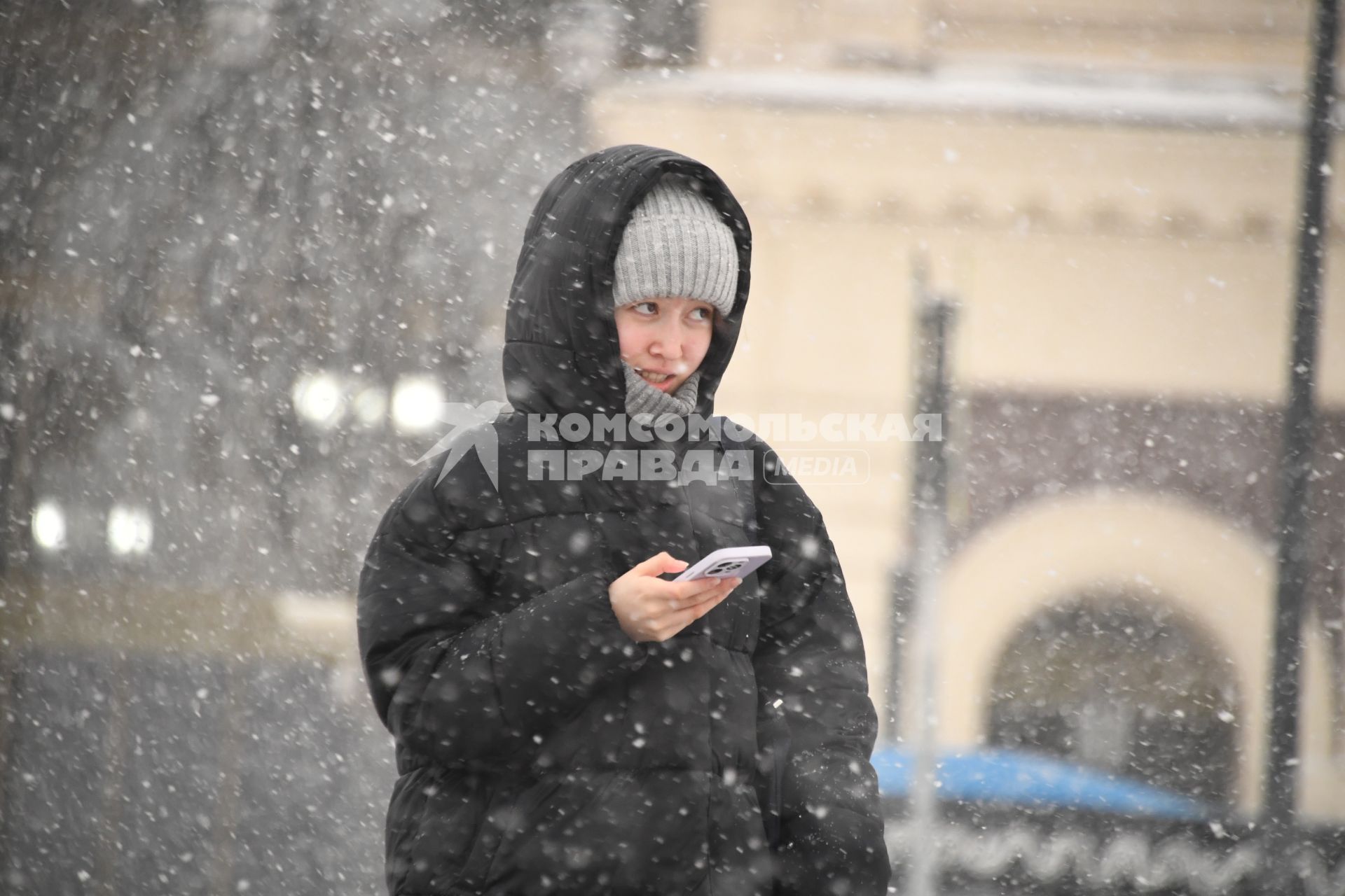 Снегопад в Москве