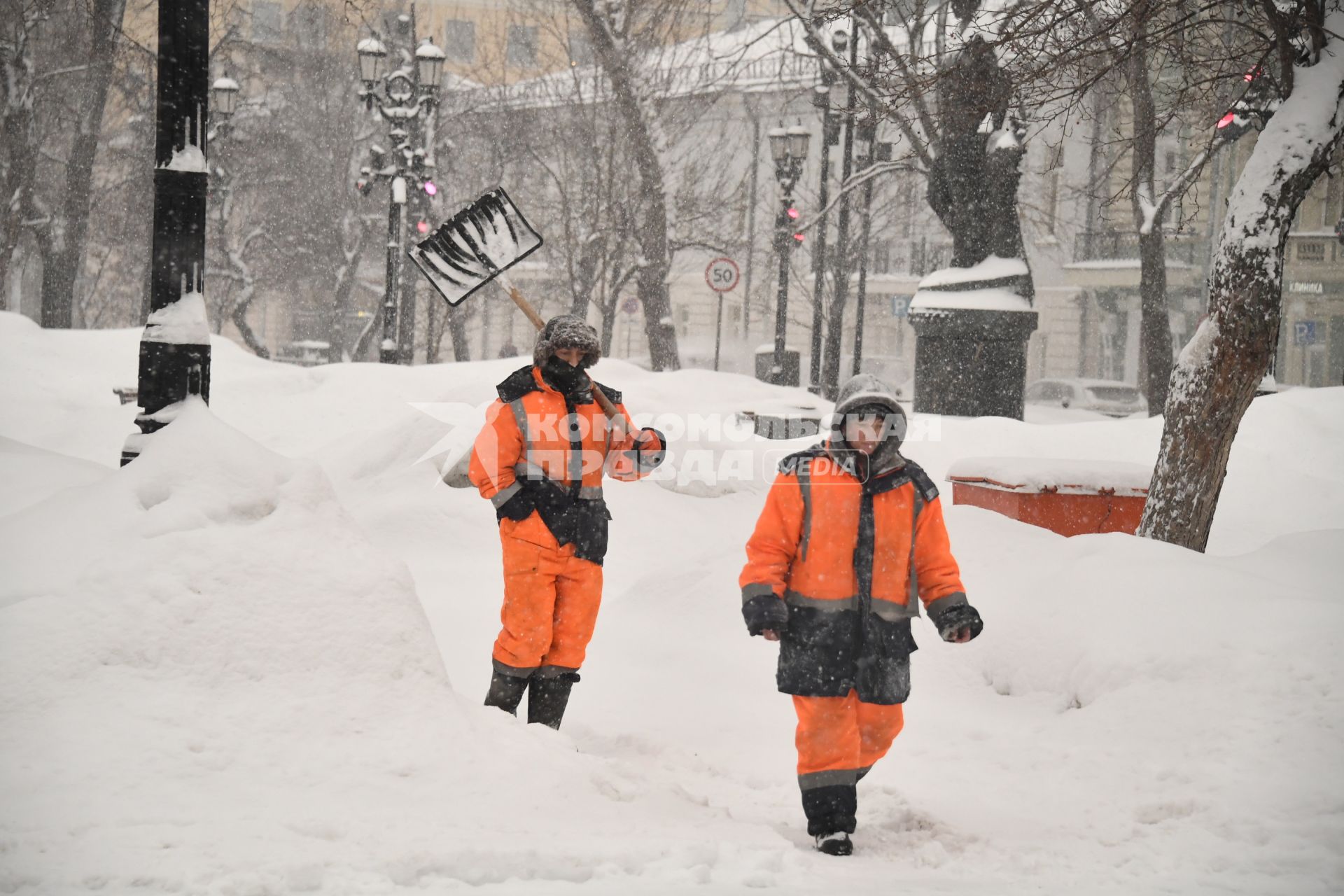 Снегопад в Москве